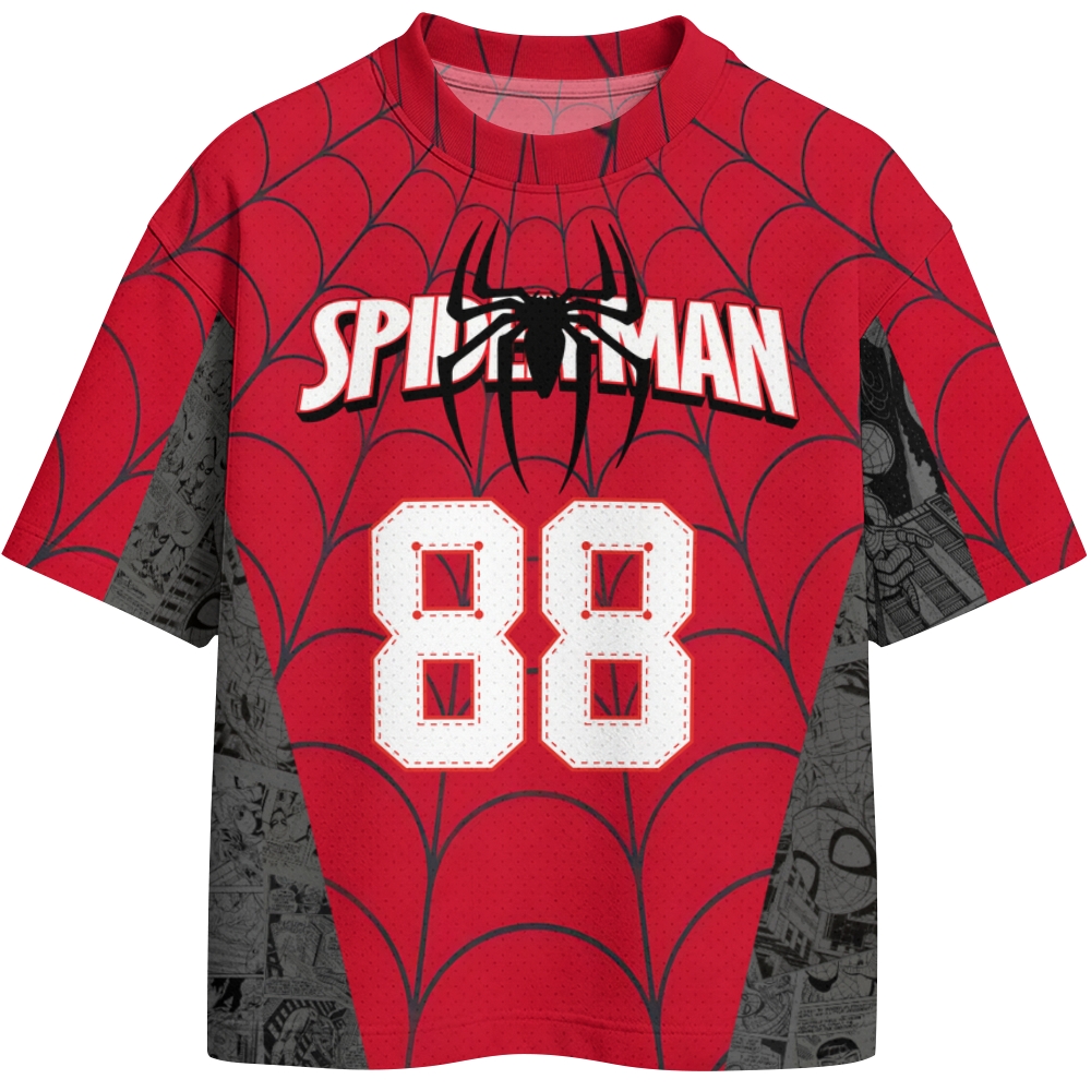 Spider-Man Crew Neck Football Jersey