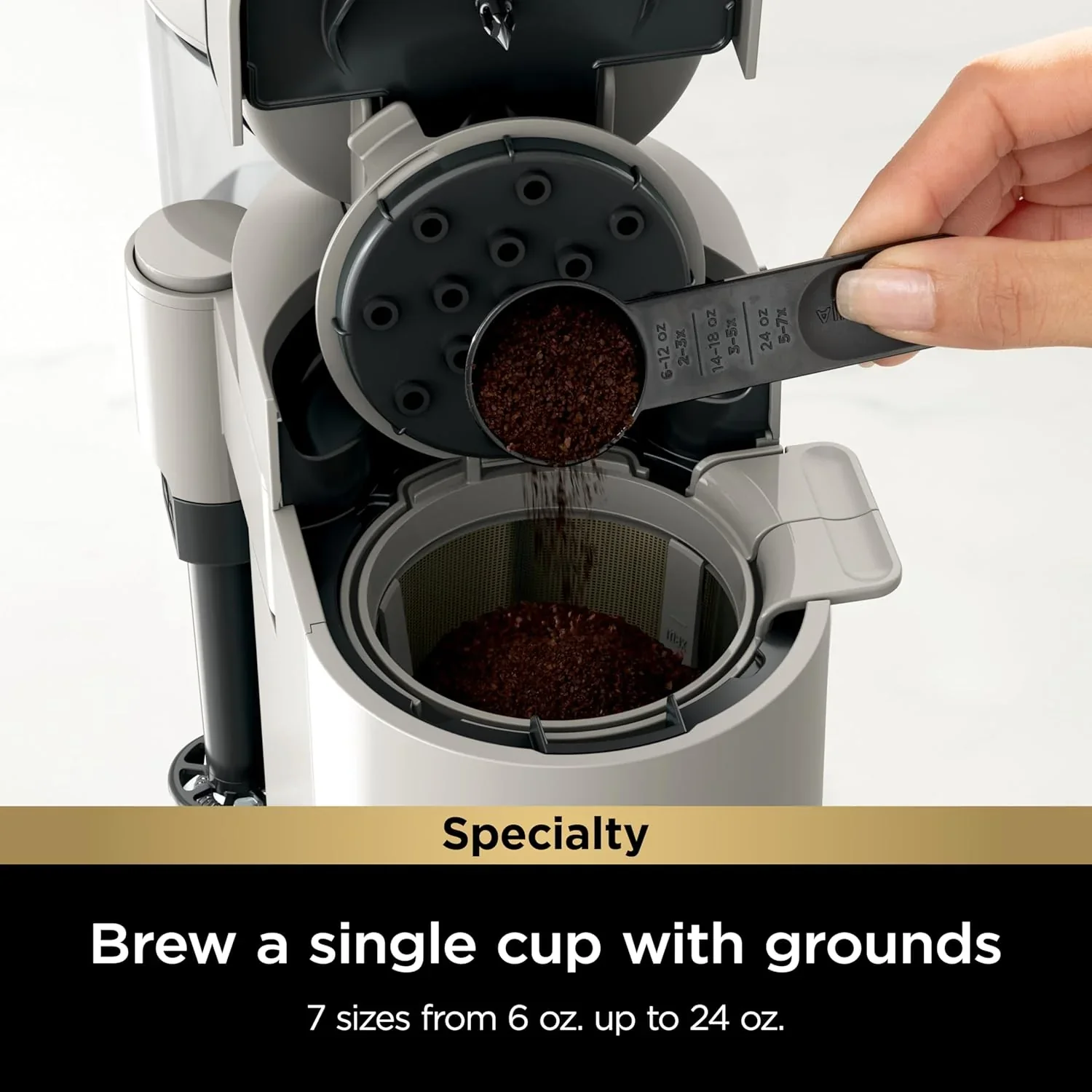 Ninja Coffee Maker Single Cup Brews with pods and grounds K-Cup compatible 4 brewing methods