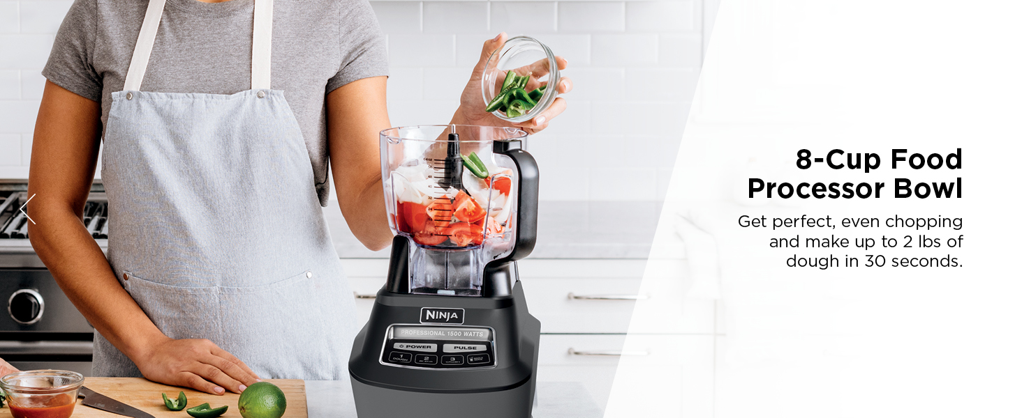 8-Cup Food Processor Bowl Get perfect. even chopping and make up to 2 lbs of dough in 30 seconds.