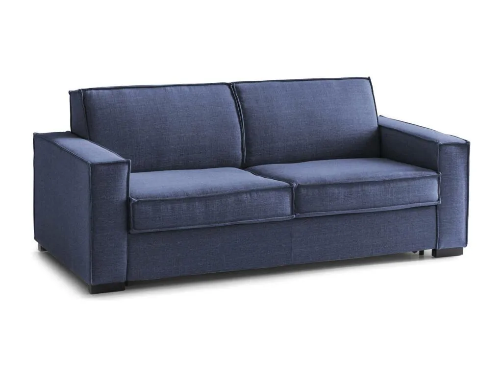 Hogarsens Sofá Cama Sofá de 3 plazas Made in Italy Sofá de salón con apertura giratoria de tejido acolchado con reposabrazos estándar