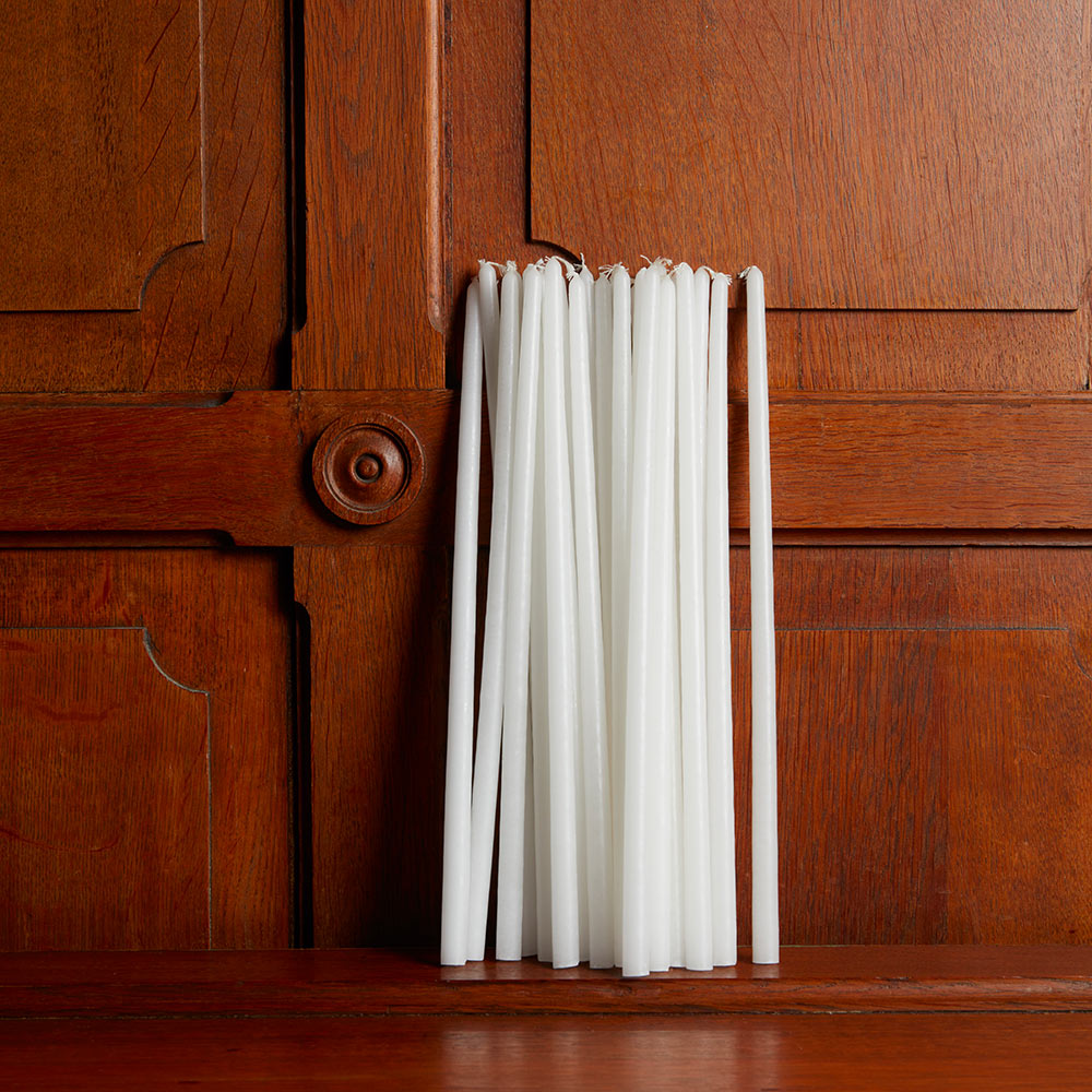 Set de 25 bougies fines - Blanc