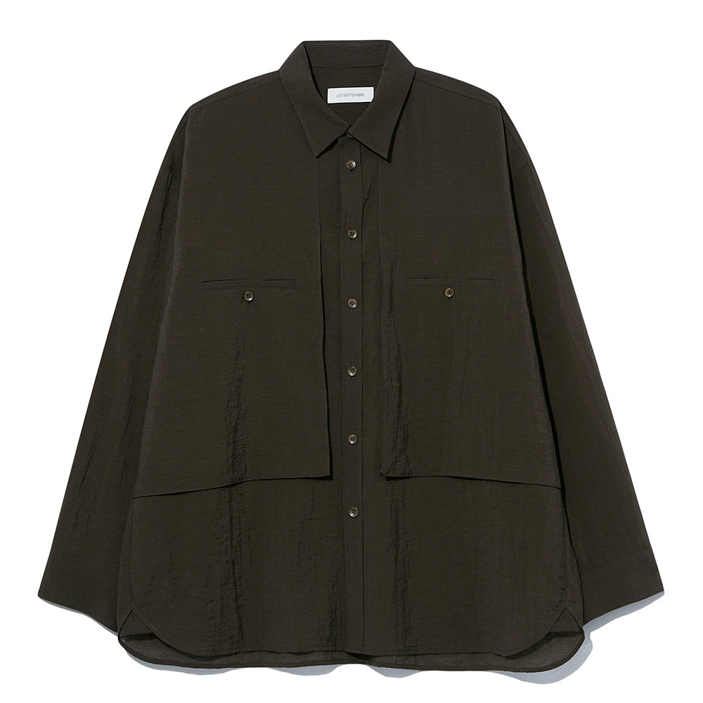 Le 17 septembre - Chemise Cargo Oversize - Marron