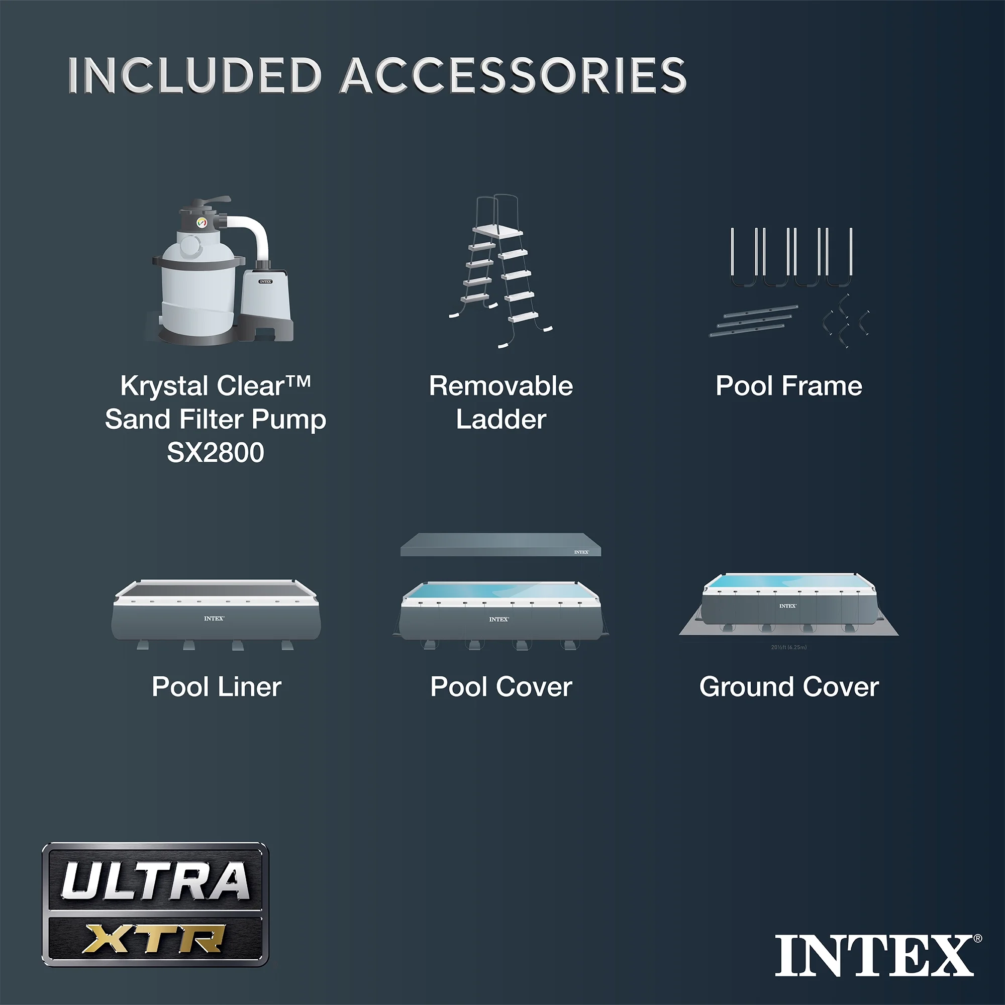 INTEX 32ft x 16ft x 52in Ultra XTR Above Ground Pool, Floats (2 Pack), & Inflatable Cooler - Image 8