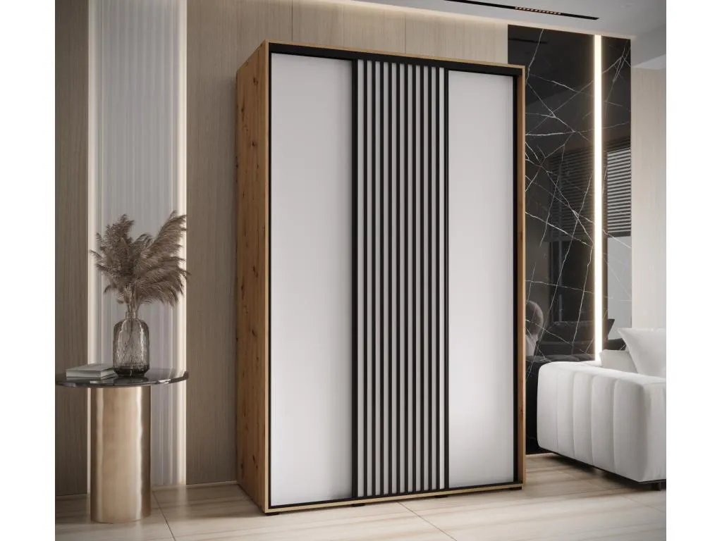 ARMARIO Mueblestop 1 DE PUERTAS CORREDERAS 205.2/150/45 3 puertas (artisan/blanco) JDTG71100