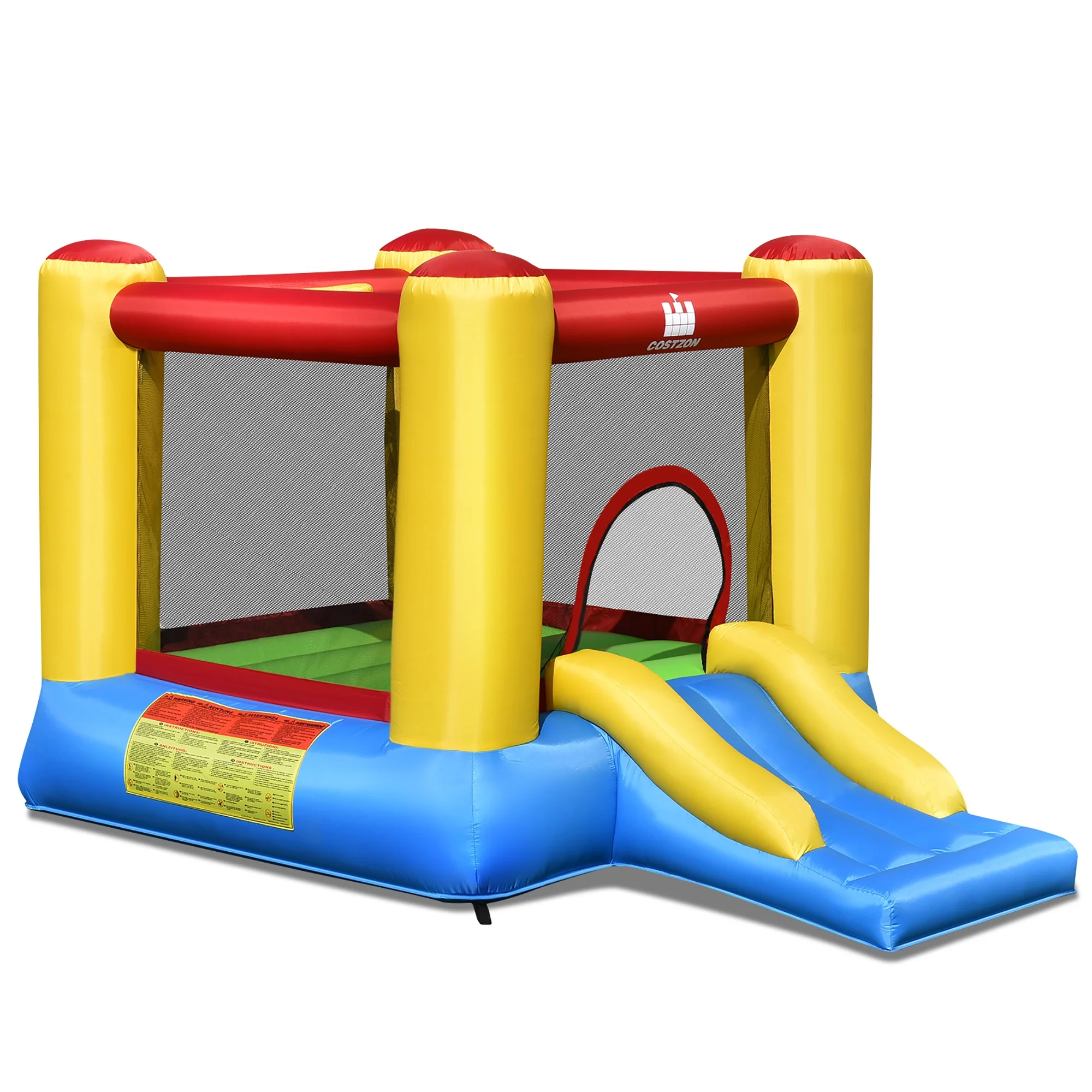 Costway Inflatable Bouncer Kids Bounce House Jumping Castle Slide with 480W Blower - Image 2