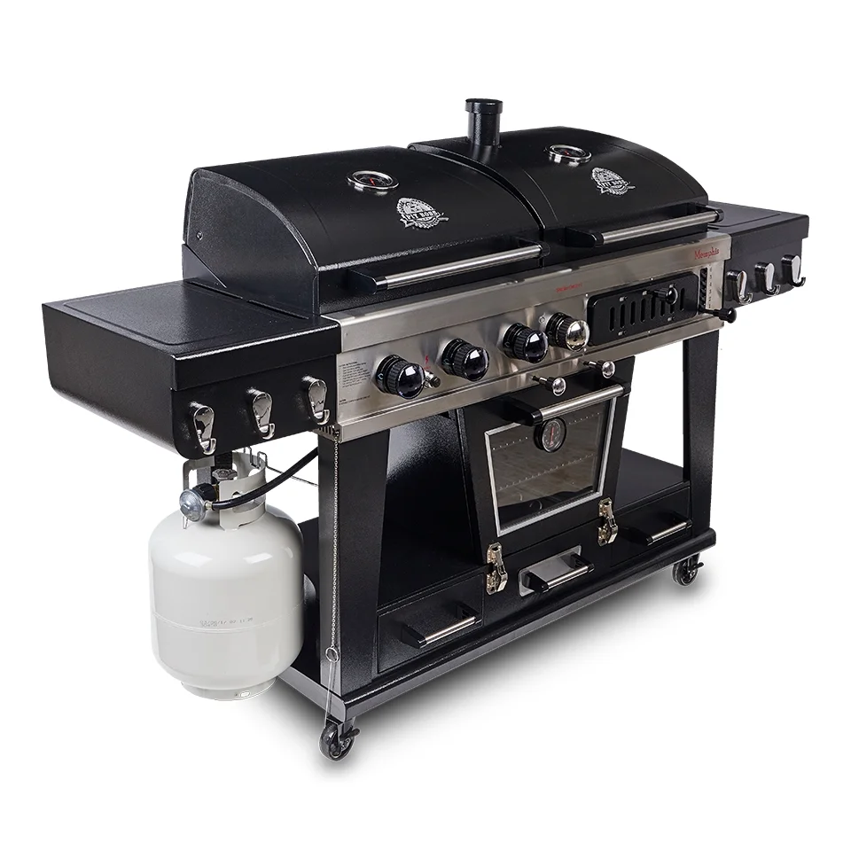 Pit Boss Memphis Ultimate Gas and Charcoal Combo Grill with Electric Smoker - Image 6