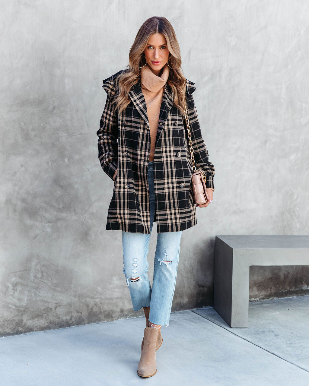 Matilda Plaid Lightweight Pocketed Jacket - Se7enfashion
