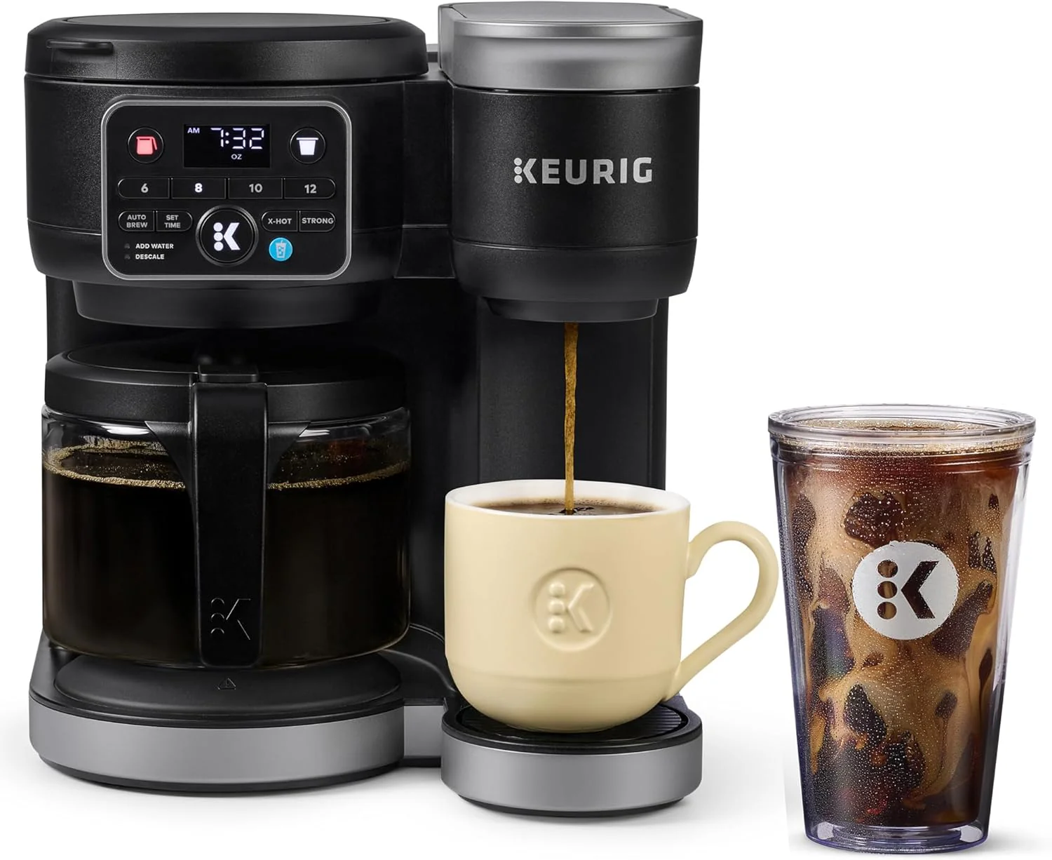 Keurig K-Duo Hot & Iced Single Serve & Carafe Coffee Maker MultiStream Technology 72oz Reservoir