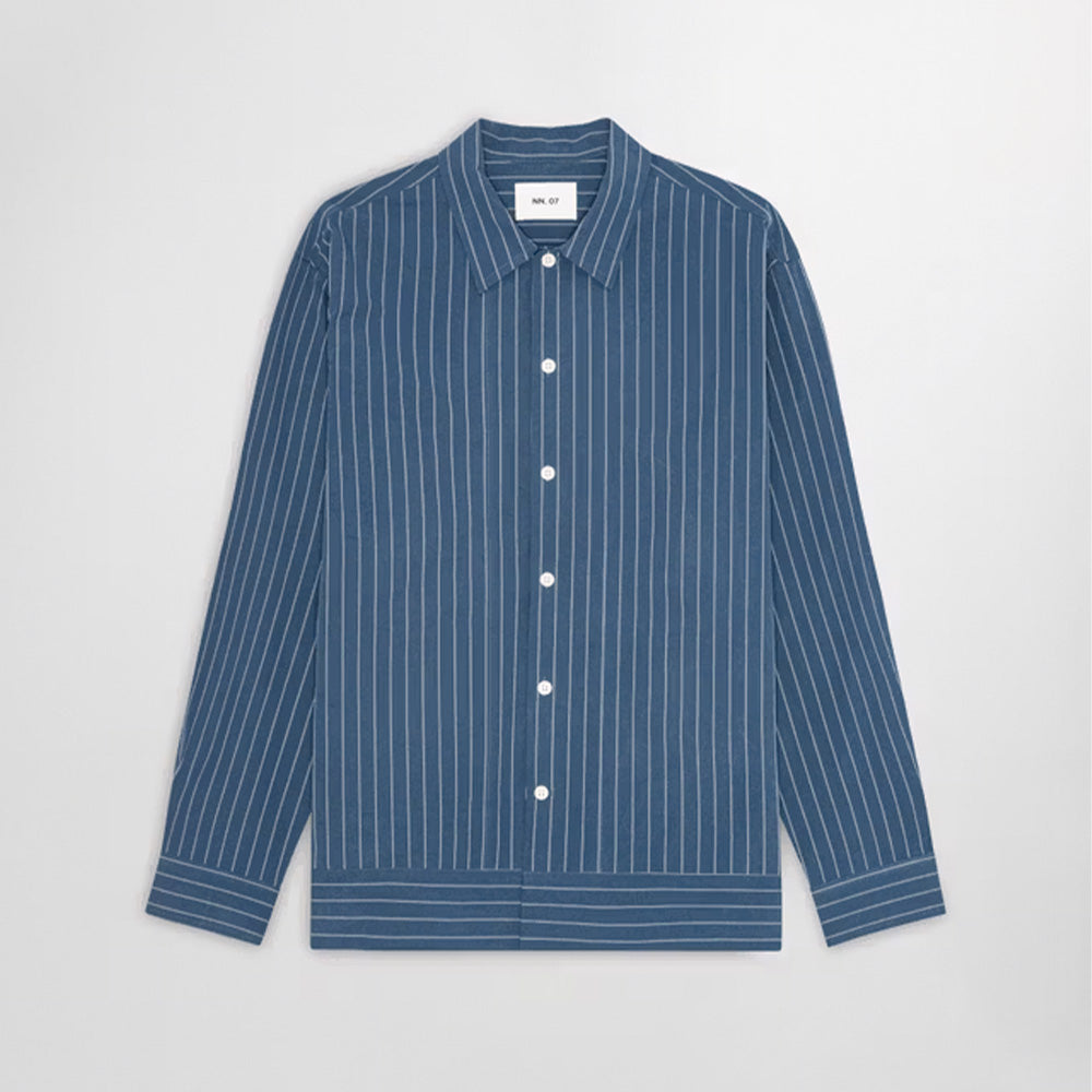 NN07 - Chemise Reed 50032 - Bleu Rayé