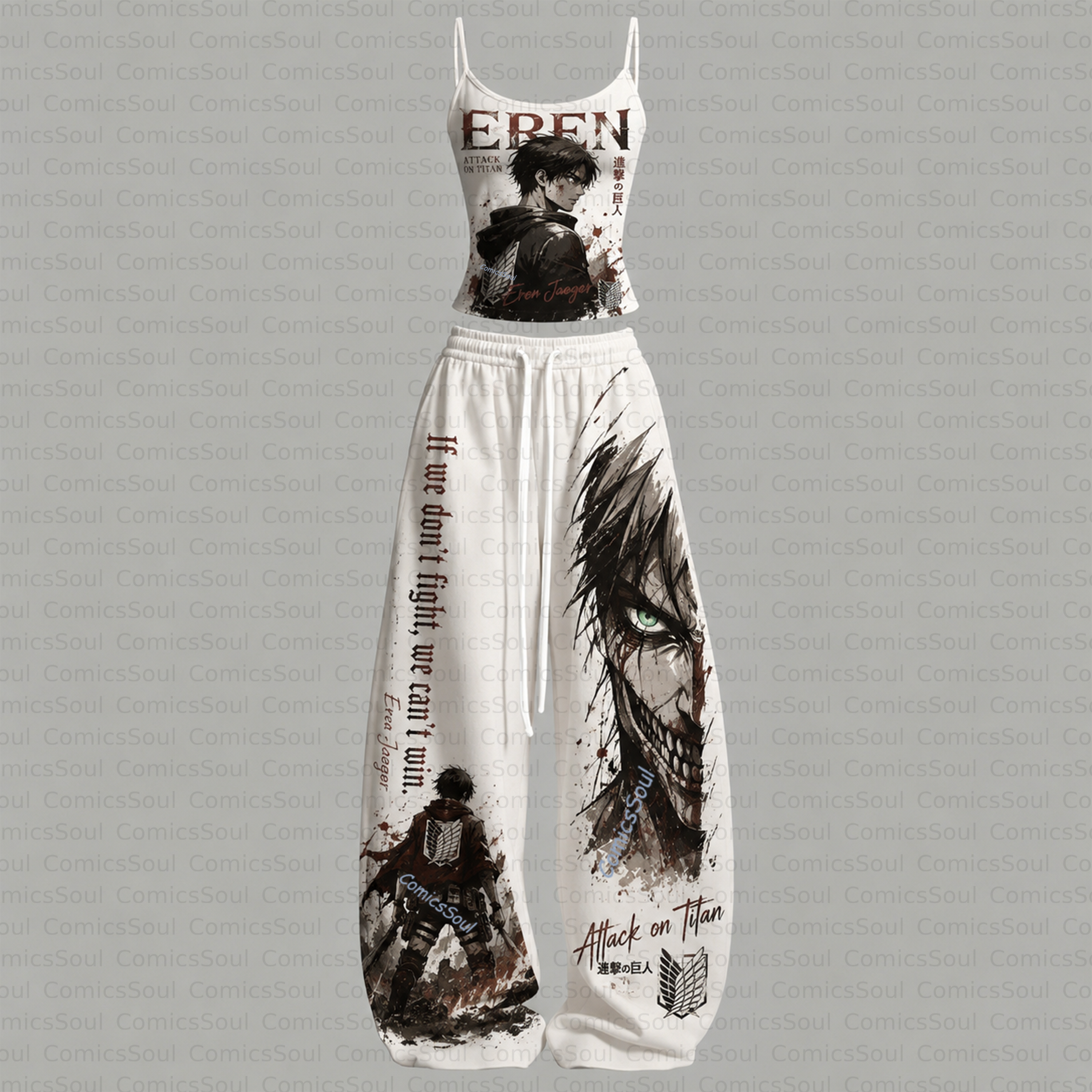 Attack on Titan Top & Elasticated Trousers Two-Piece Set