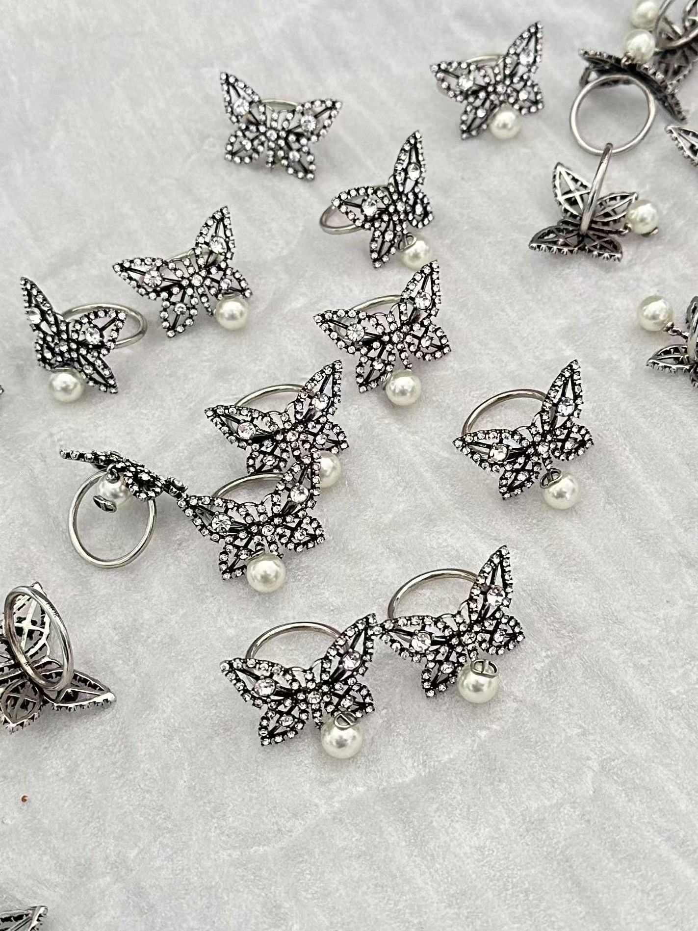 Dior Butterfly Pearl Dangle Ring - Original Replica Club