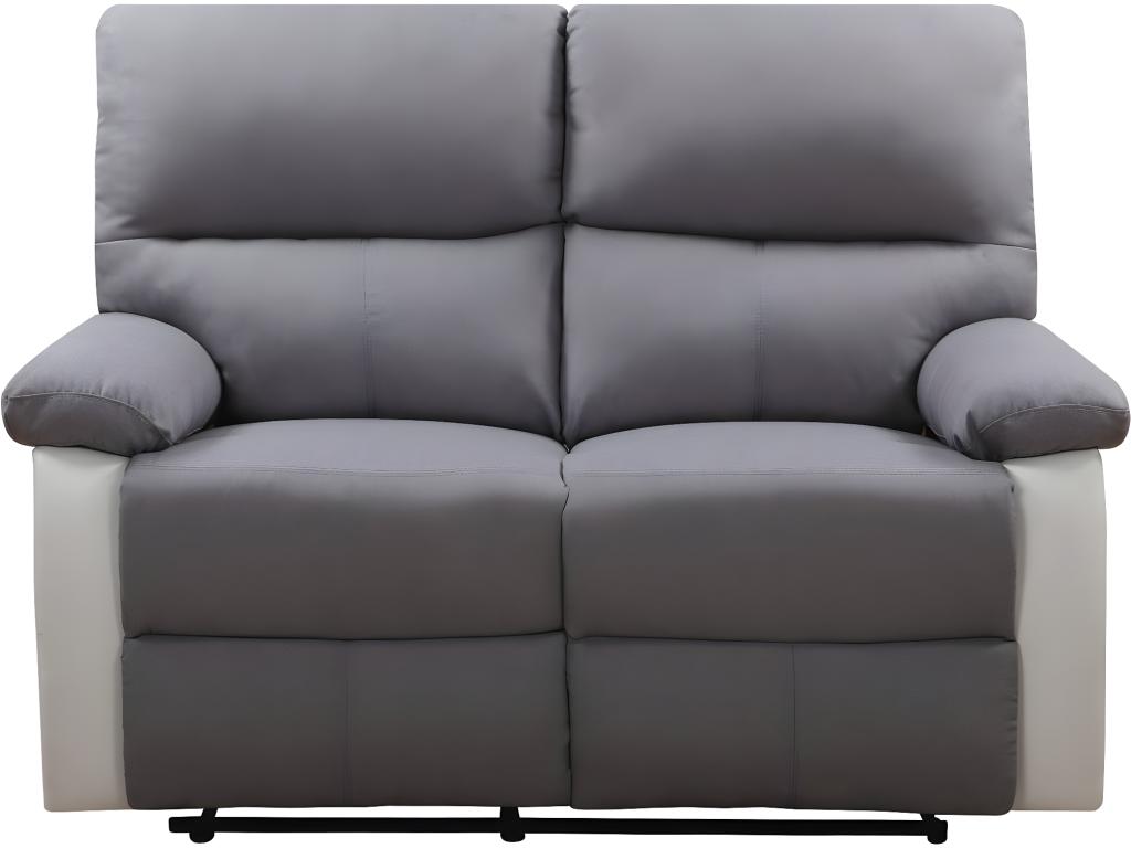 Sofá reclinable 2 plazas - color gris