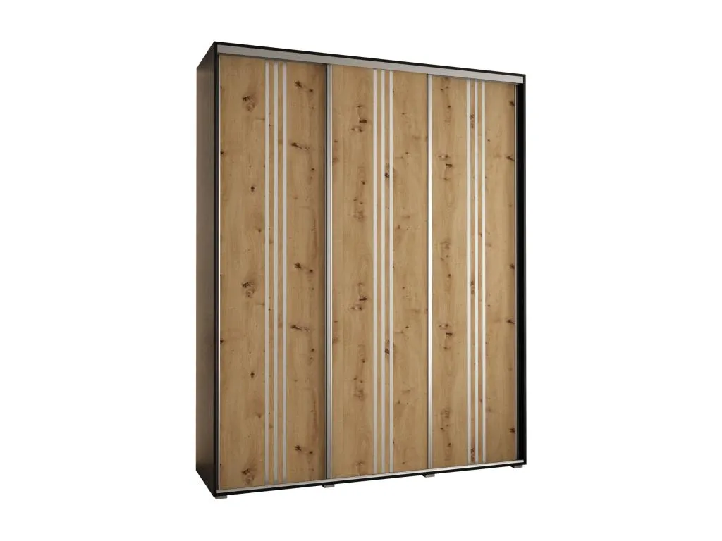 ARMARIO Decoesp 6 DE PUERTAS CORREDERAS 235.2/190/45 3 puertas (Negro/Artisan/Plata) VUQI73990