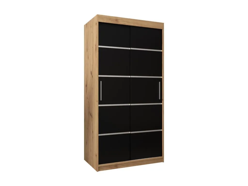 ARMARIO Prietocasa 1 DE PUERTAS CORREDERAS 200/100/62 2 puertas (artisan/negro)
