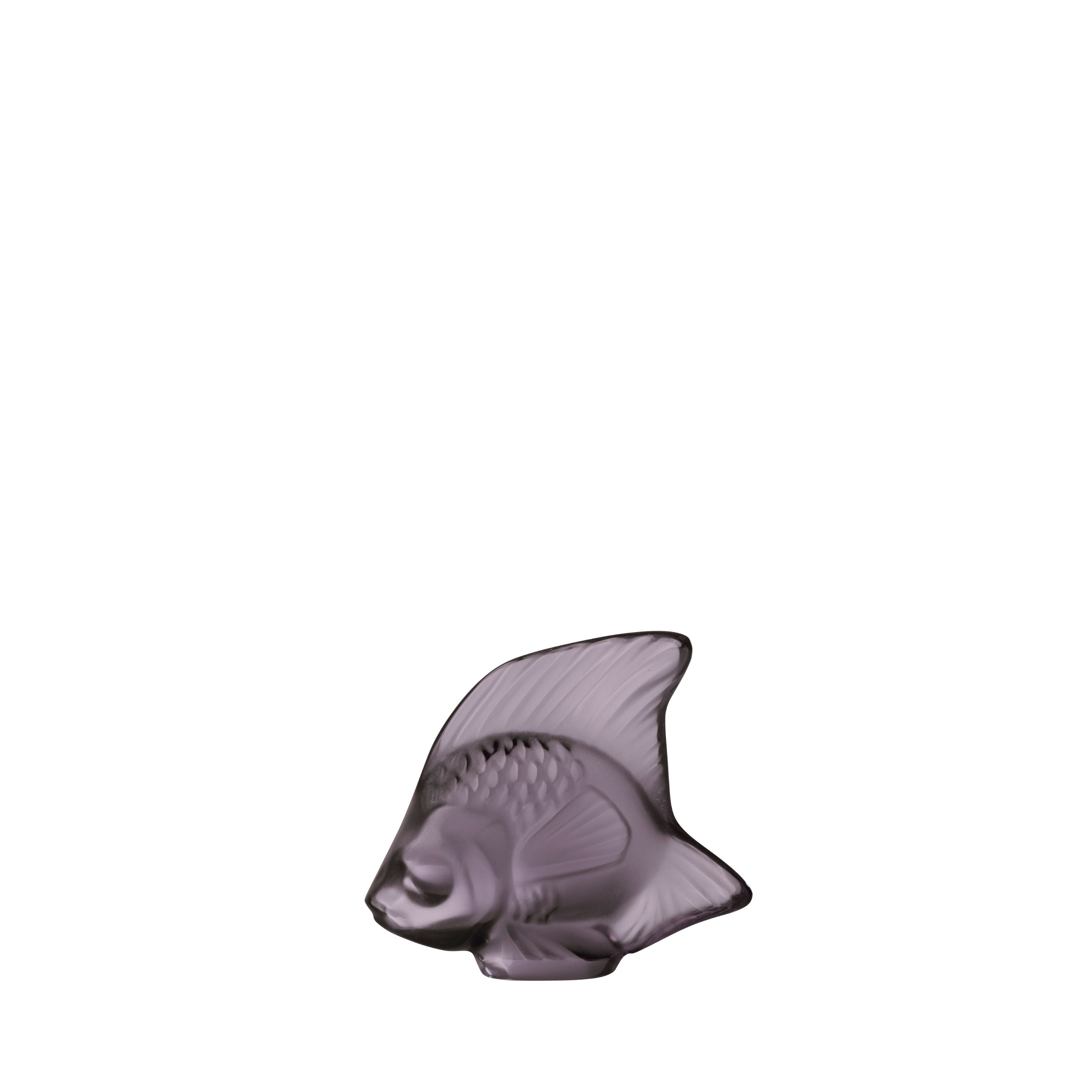 SCULPTURE POISSON - CRISTAL VIOLET CRÉPUSCULE