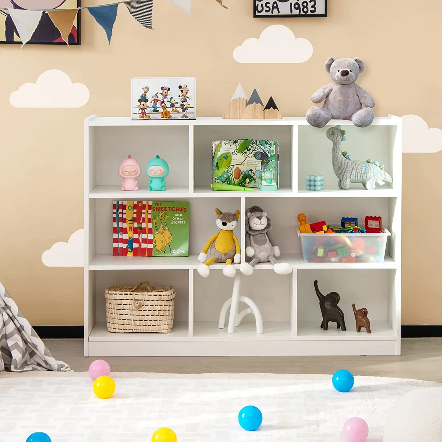 LOKO 3-Tier Open Shelf Bookcase, Floor Standing Wood Bookshelf for Bedroom, Living Room, Kids Room, 8 Cube Bookcase, 48 x 12.5 x 36.5 (Burlywood) - Image 20