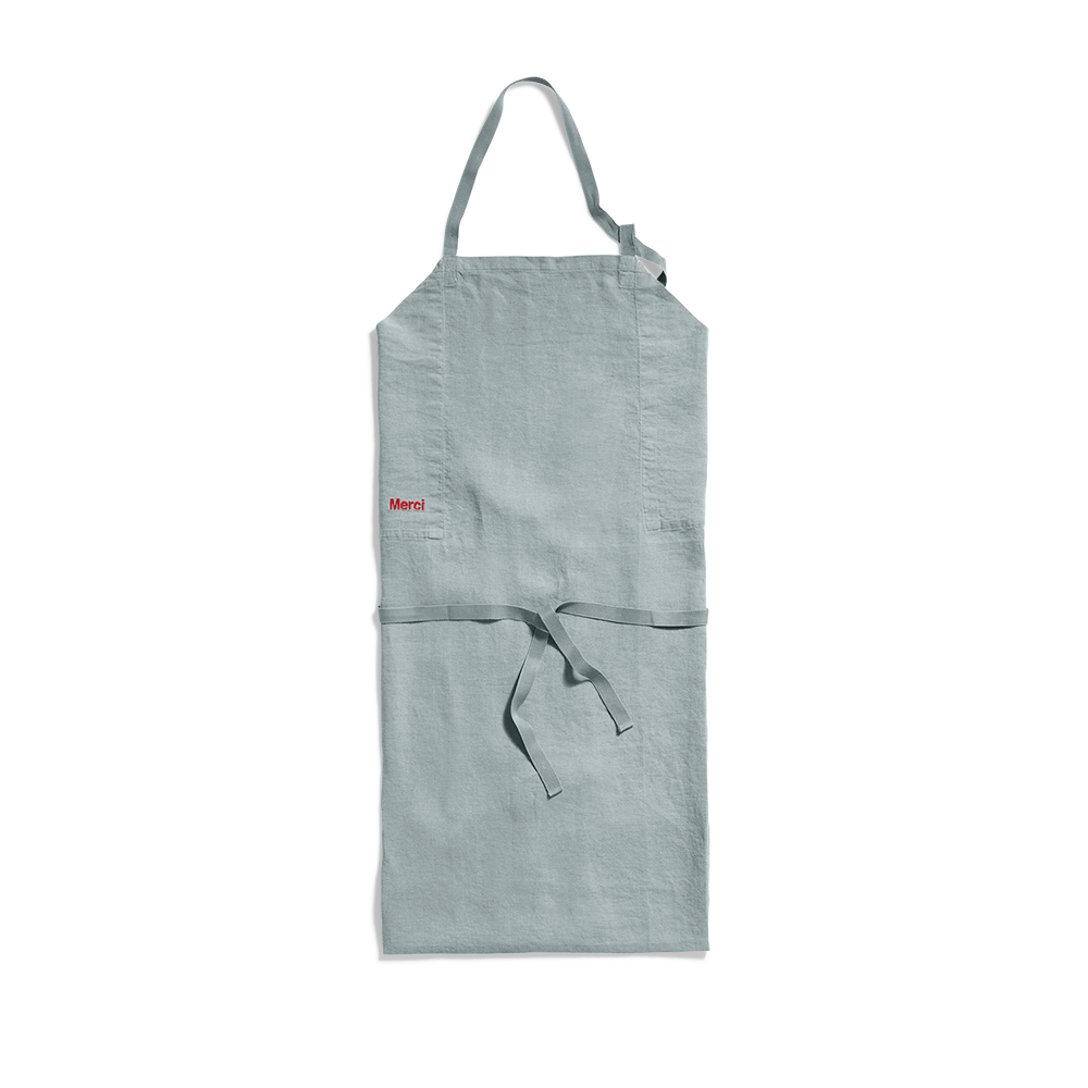 Tablier en lin lavé - Gris Vésuve