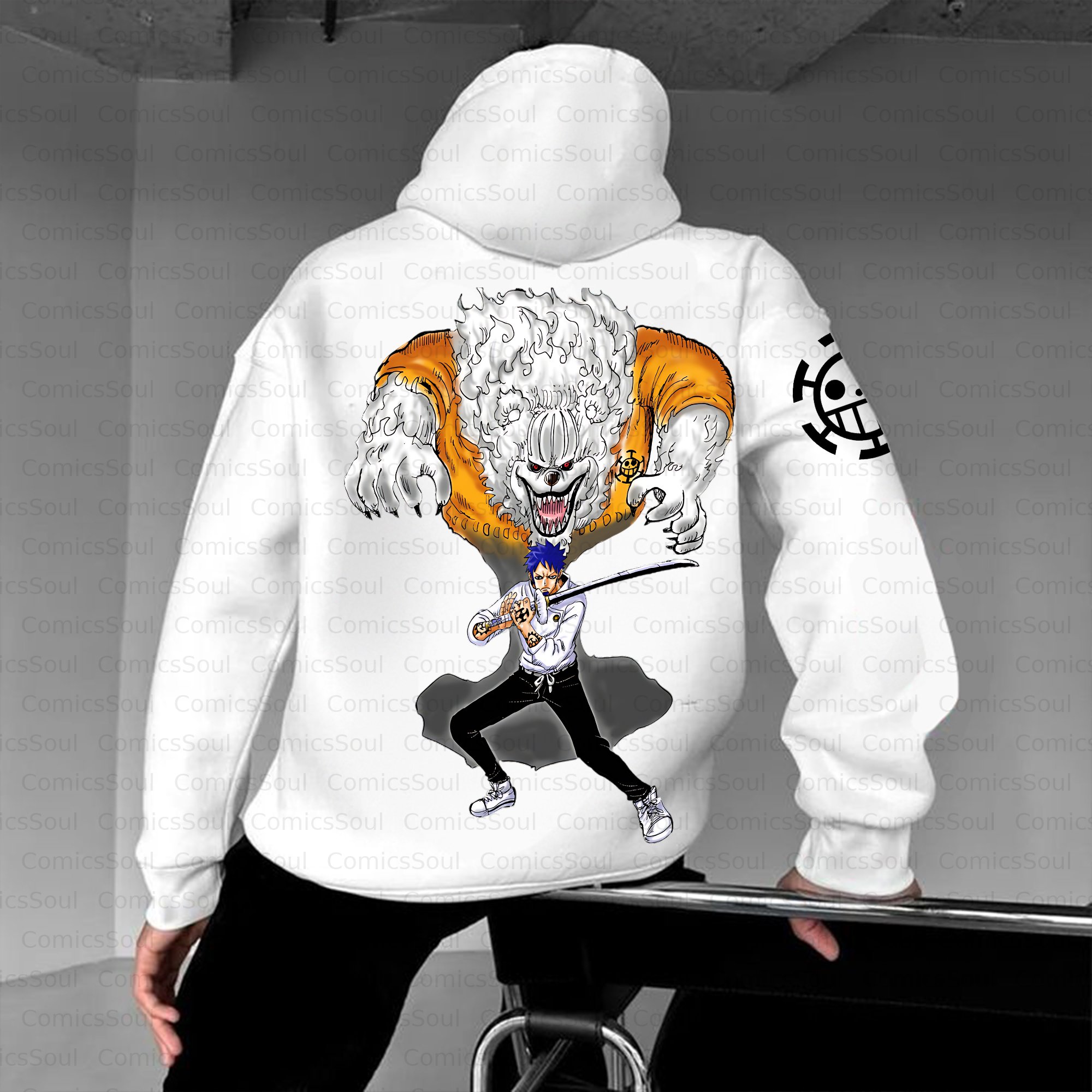 Unisex Anime Inspired Vintage Plush Hoodie