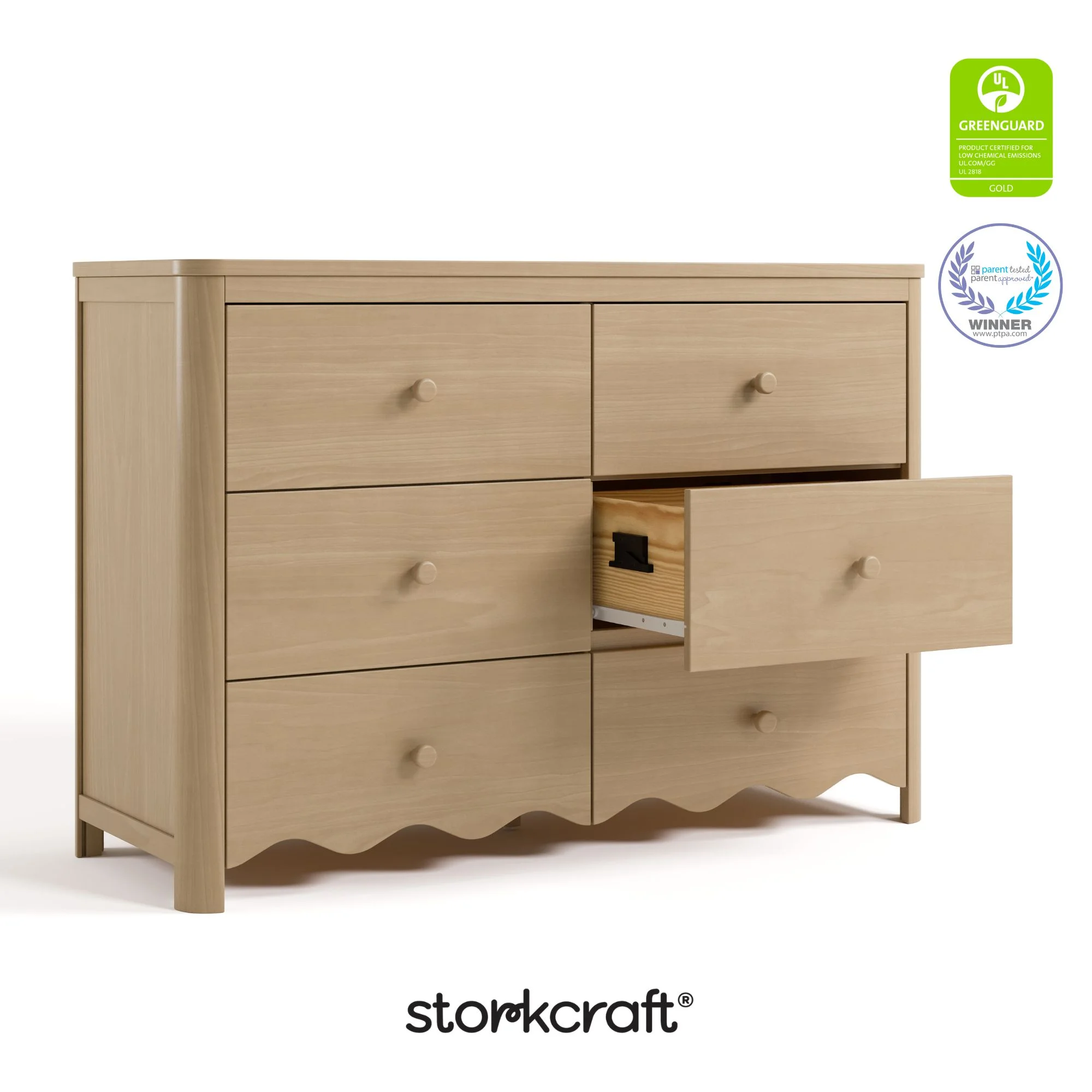 Storkcraft Casablanca 6 Drawer Nursery Dresser, Sage - Image 48