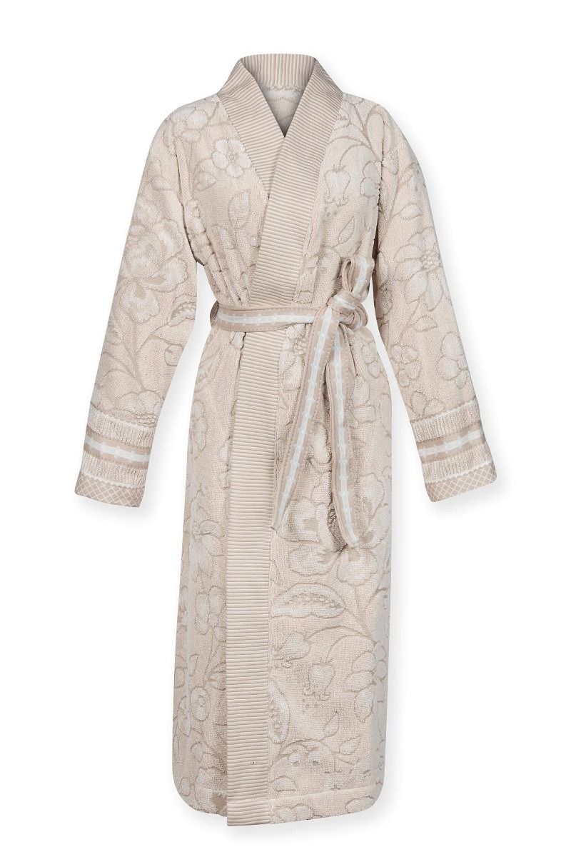 Bathrobe Jasmin Jacquard Sand