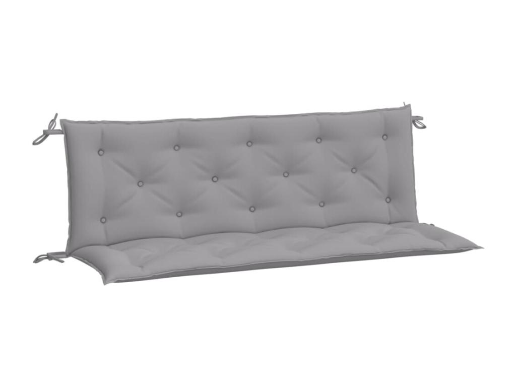 Cojines de banco de jardín 2 uds tela Oxford gris 150x50x7 cm