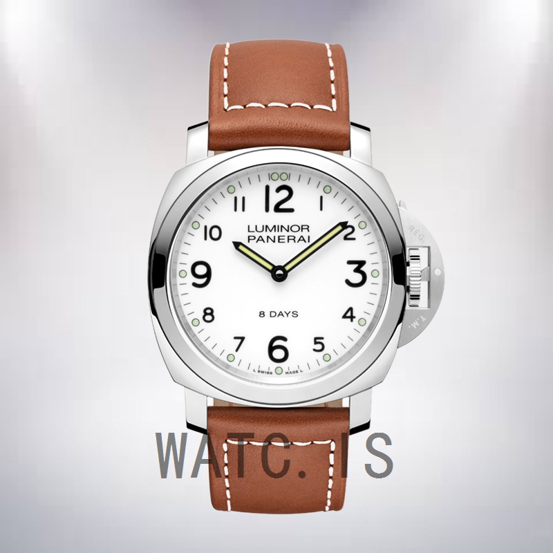 Panerai Luminor 44mm PAM00561-001 Men's White Dial Silver-tone