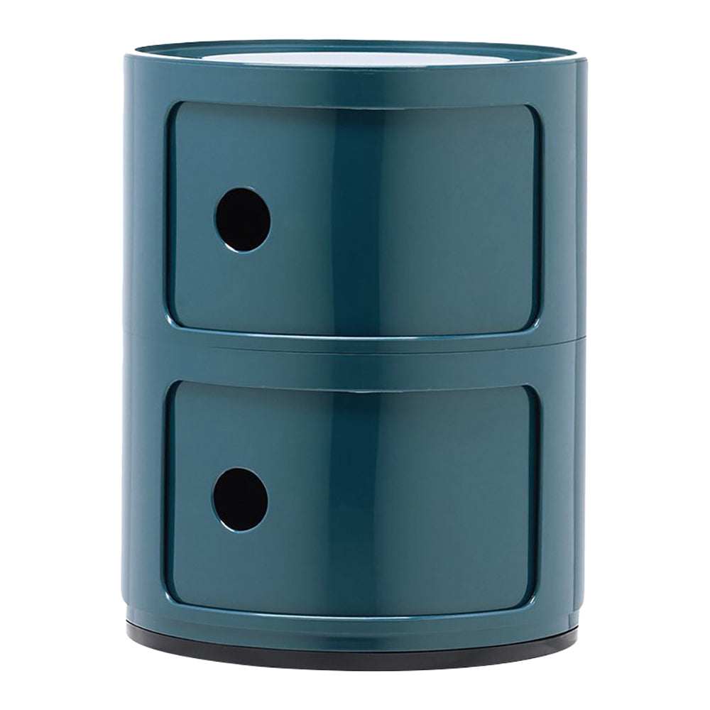 Kartell Componibili Kast Ø 32 cm - 2 Modules - Blauw