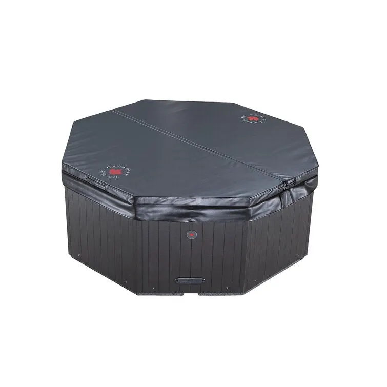 Canadian Spa Co Muskoka 5 – Person 14 – Jet Acrylic Round Plug and Play Hot Tub with Ozonator in Brown