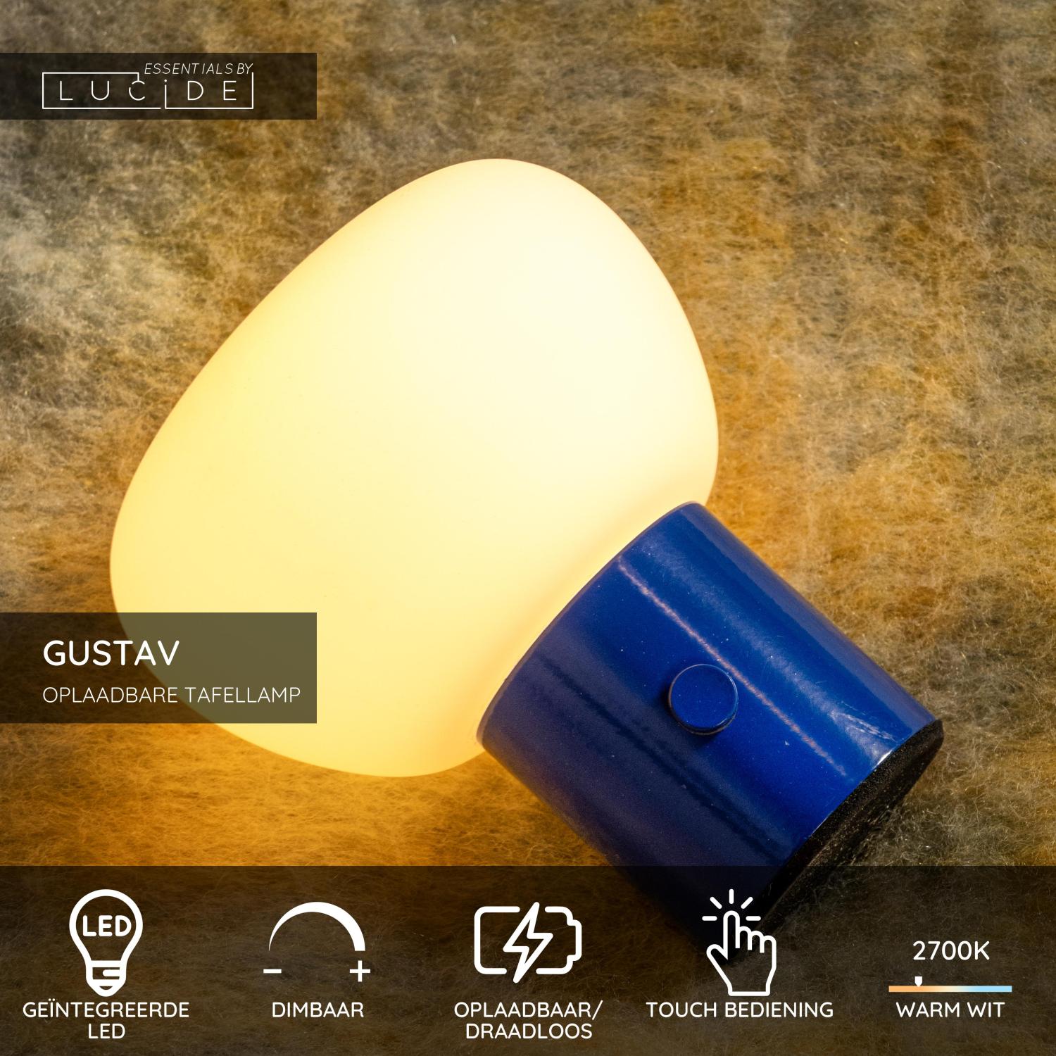 Lucide GUSTAV Tafellamp - Blauw