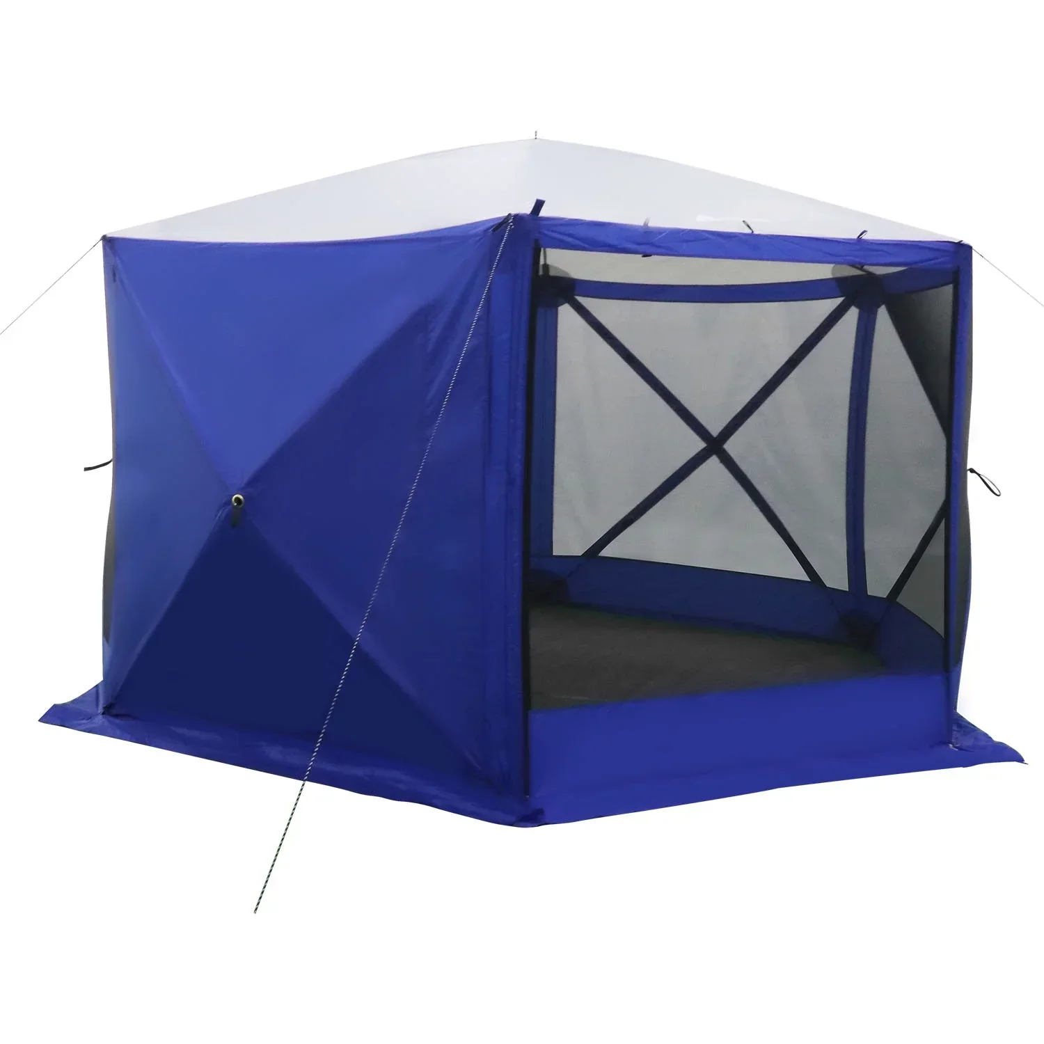 Ozark Trail Outdoor Camping Screen House, 11 ft x 10 ft x 88.5 in, 1 Room, Blue - 6 Hub - Image 3 Ozark Trail Outdoor Camping Screen House, 11 ft x 10 ft x 88.5 in, 1 Room, Blue - 6 Hub - Image 3