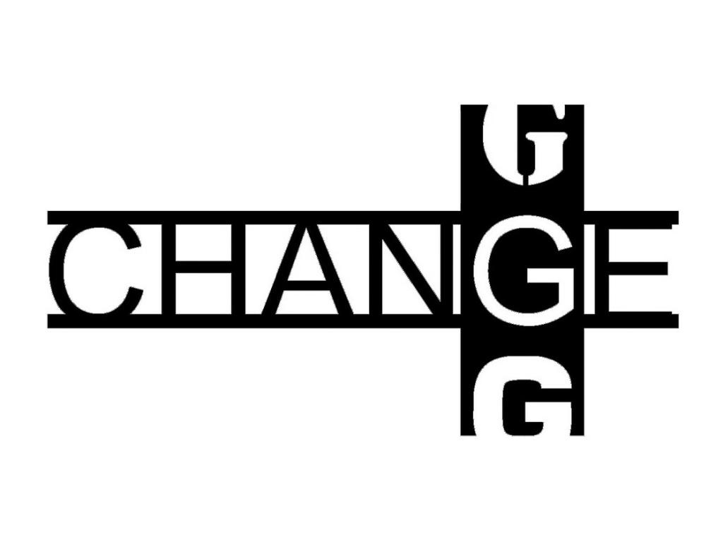 Decoración de Metal Change, Negro, 60x0,15x32 cm cm, Laocacasas