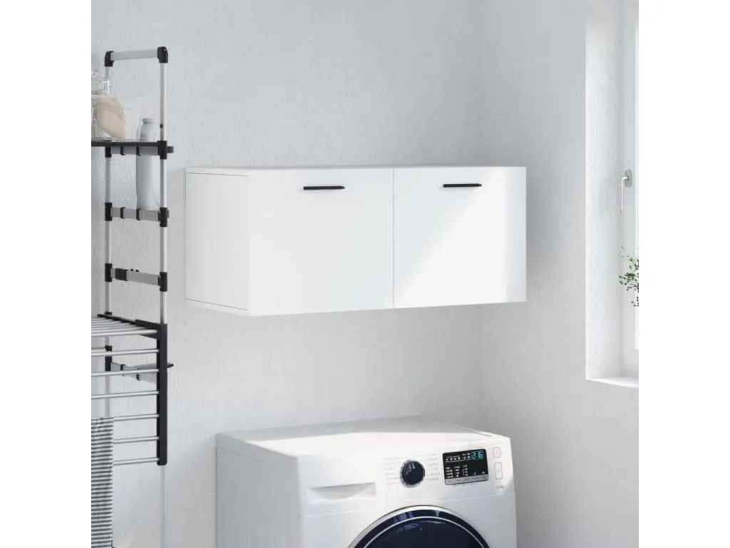 Luxmbls Armario de pared Luxmbls de ingeniería blanco 80x36.5x35 cm 77115CROG