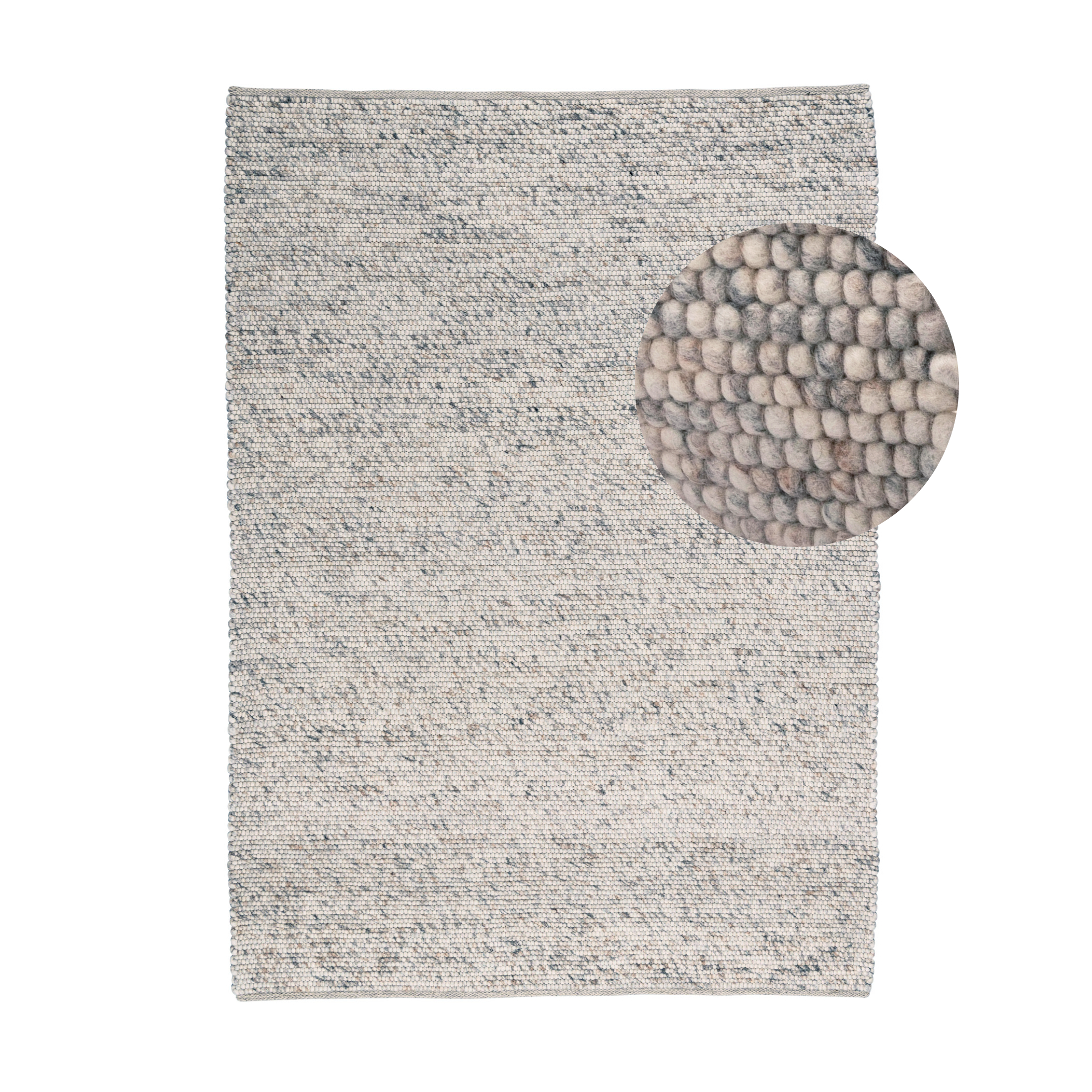 Blokker Dots Wollen Vloerkleed 160 x 230 cm - Kiezel