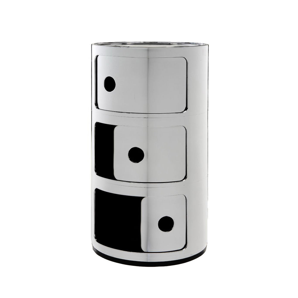 Kartell Componibili Kast Ø 32 cm - 3 Modules - Chrome