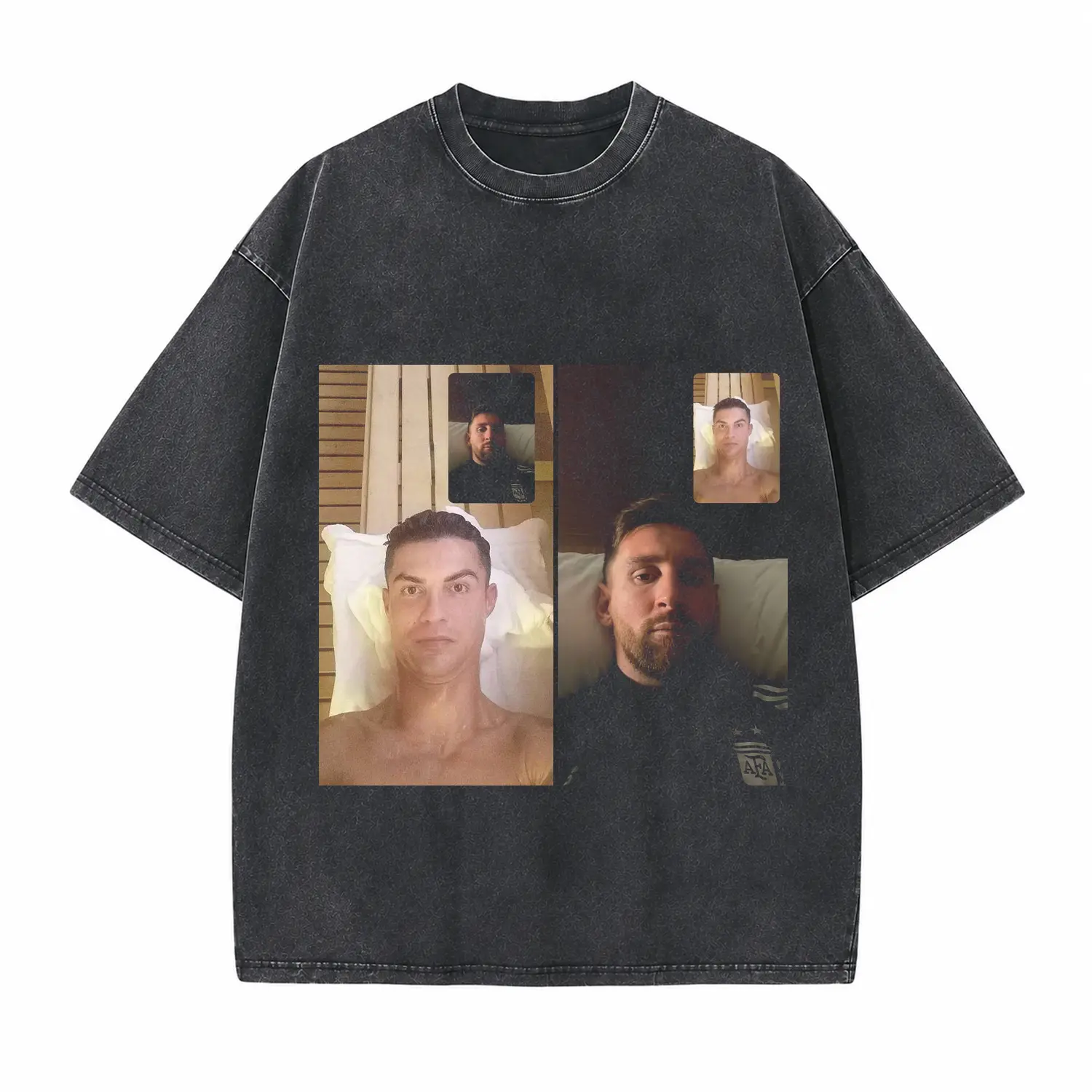Funny Video Call Football Star Printed Unisex Washed T-Shirt