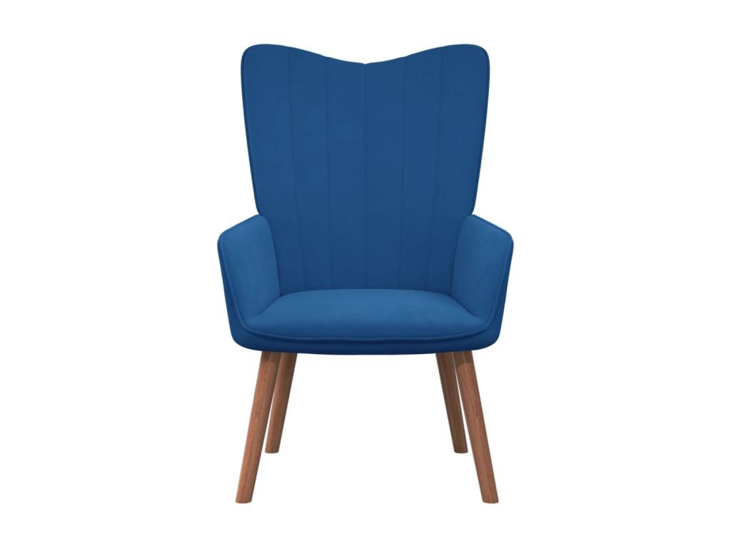 Sillón de relajación de terciopelo azul