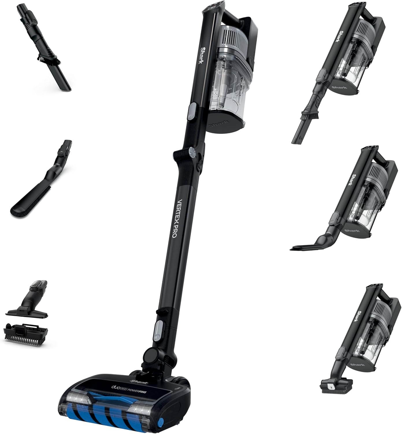 WAYFAIR Shark Vertex Pro Cordless Vacuum Cleaner With HEPA Filter, Lightweight, Portable, Removable Handheld, Self Cleaning DuoClean PowerFins, 120-Min Runtime, IQ Display, Black/Silver, IZ682H