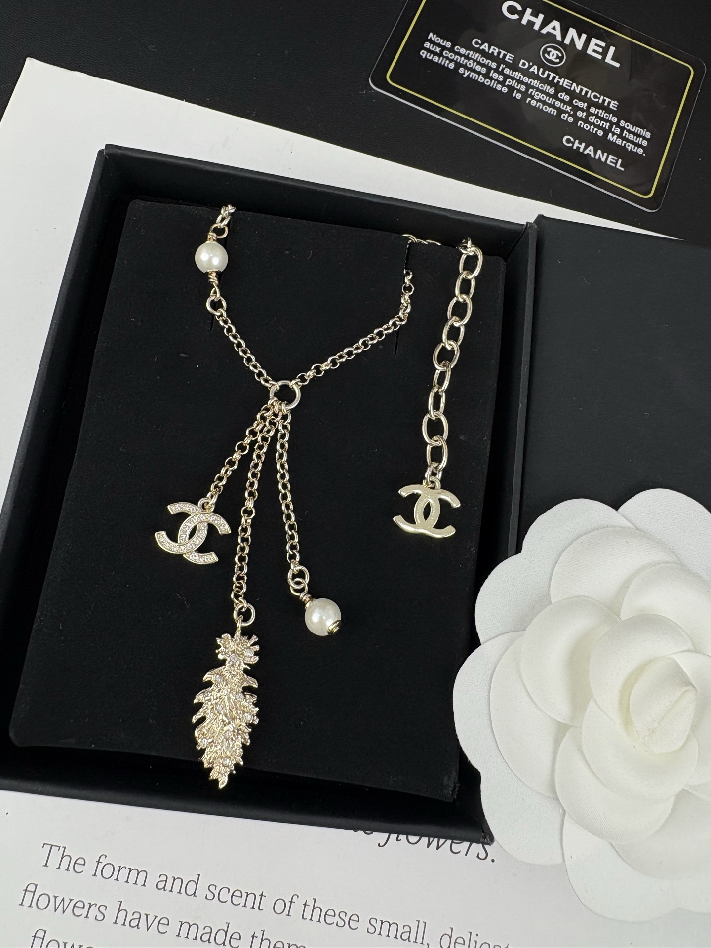 Chanel Feather Ear of Wheat Pearl Necklace - Original Replica Club