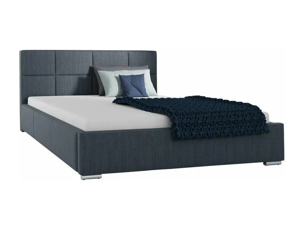 Cama Cosinor 122, doble, gris, 160x200, tapiz, somieres, 178x222x92cm sny1701995