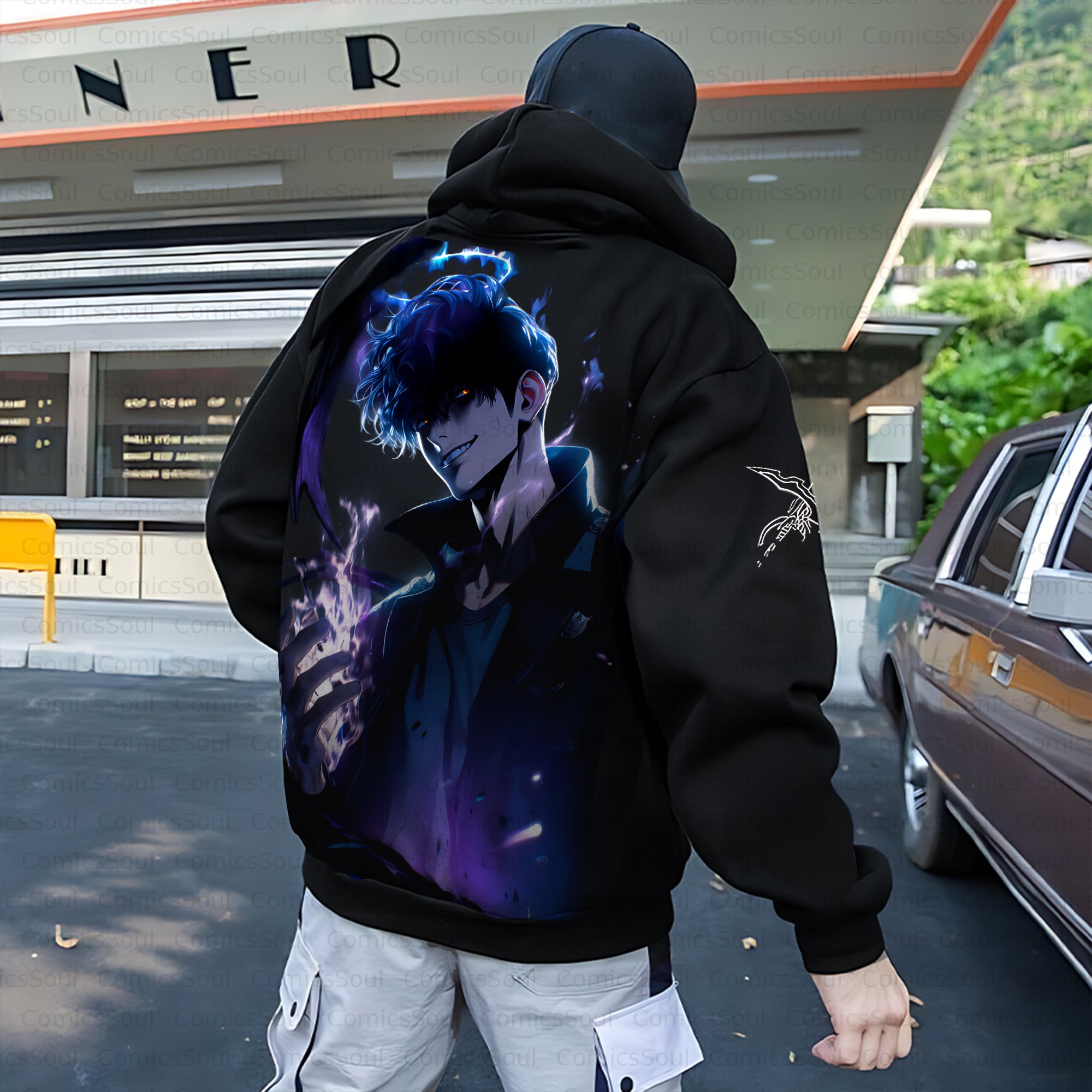 Unisex Anime Inspired Vintage Plush Hoodie
