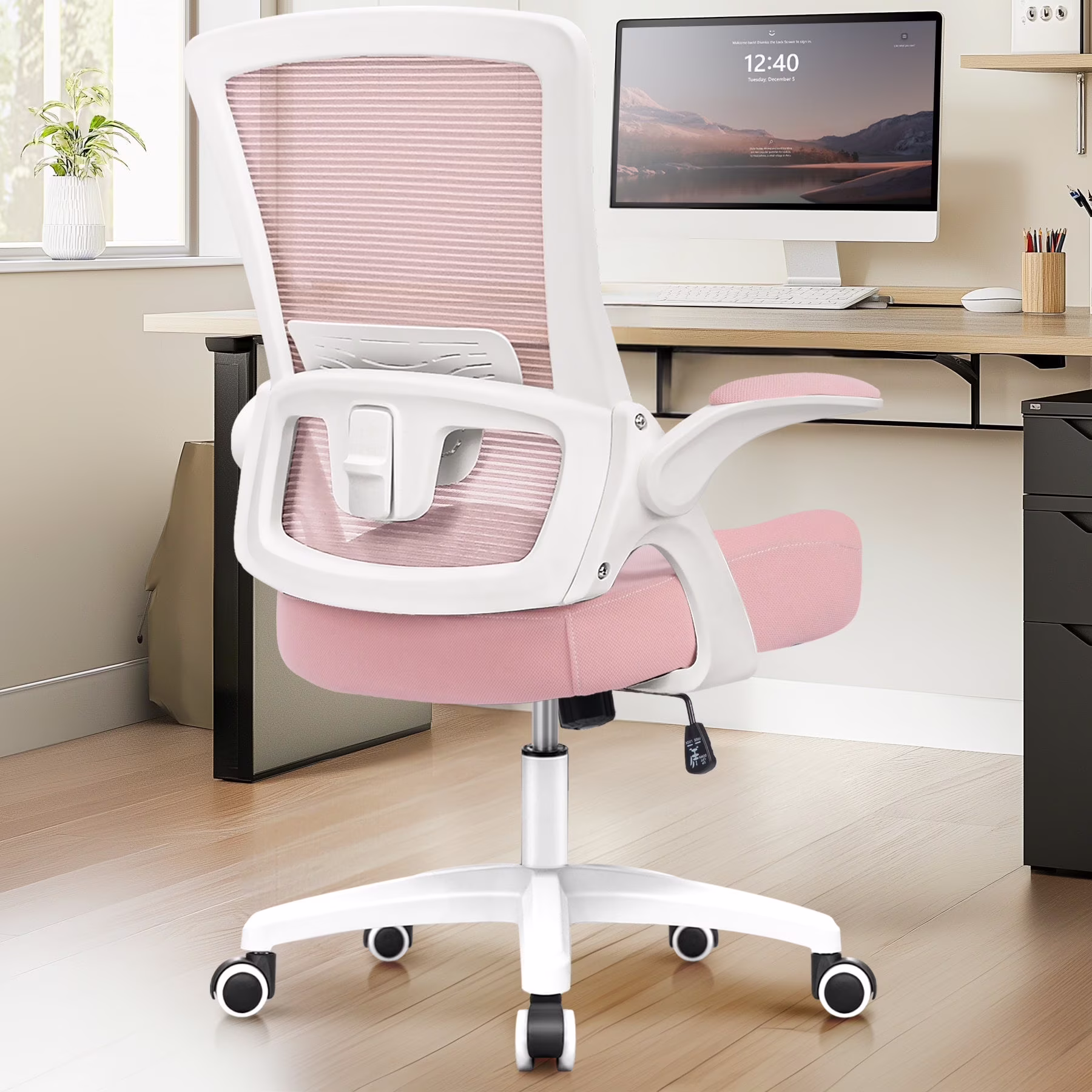 NEO CHAIR Ergonomic Office Chair, Adjustable High Back Mesh Desk Chair with Flip-up Arms, Black - Image 7