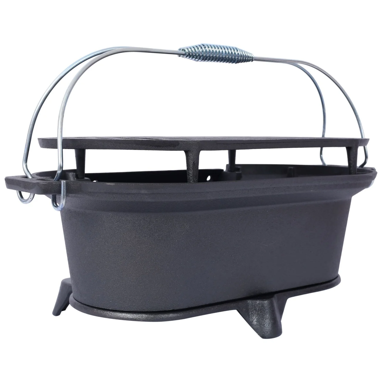 Hibachi Grill, 16" Portable Cast Iron Outdoor Tabletop Grill, Handled Mini Japanese BBQ Charcoal Stove, Small Durable Camping Cast Iron Grill with Grate Hook - Image 18