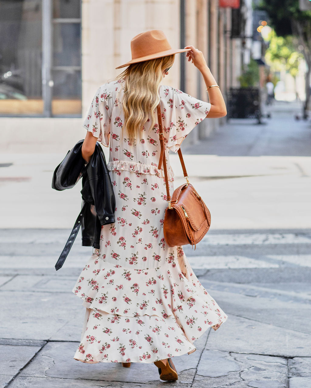 Napa Affairs Floral Ruffle Midi Dress - FINAL SALE - Se7enfashion