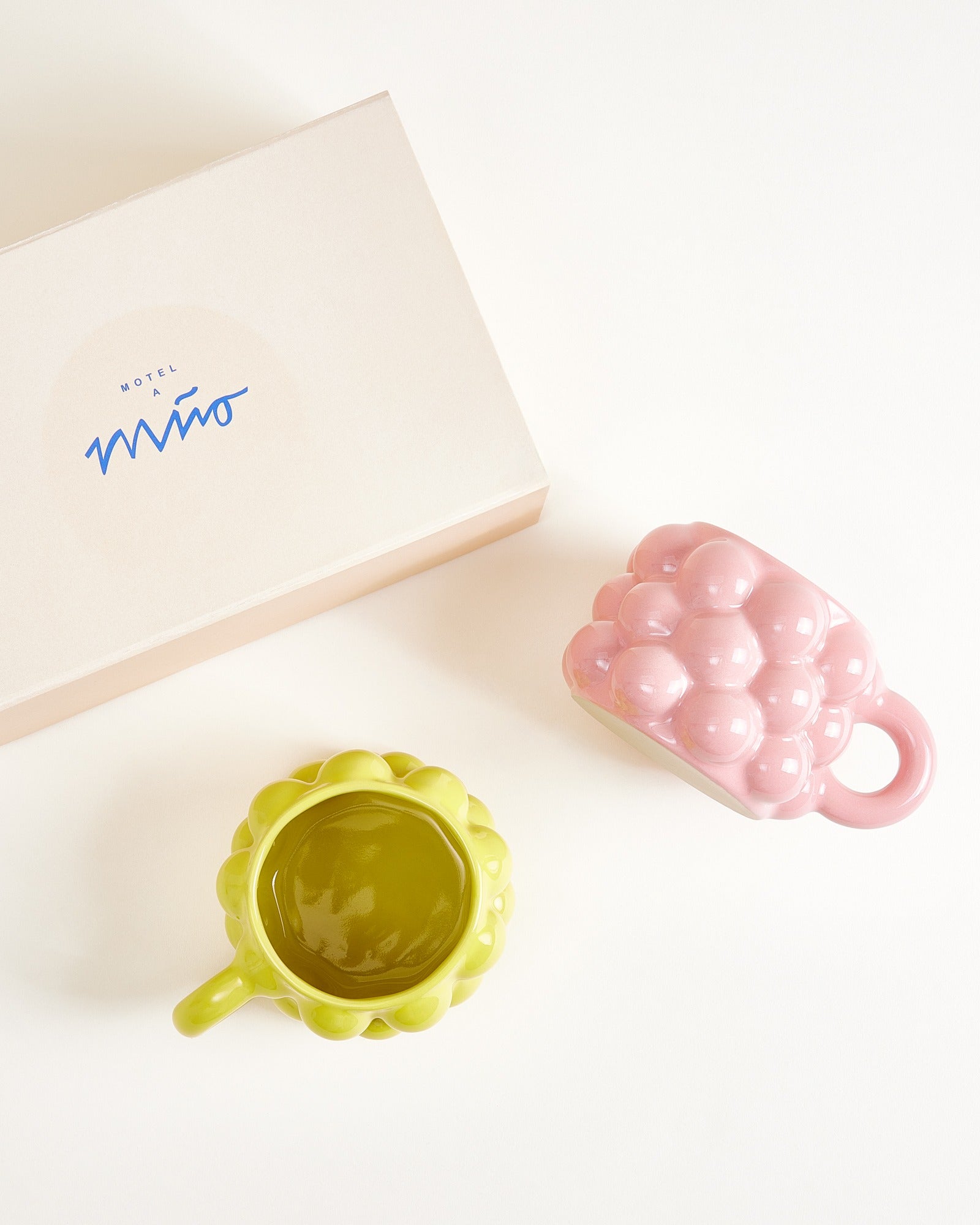 MaM x Patrick Vogel Geschenk-Set Tasse groß rosa gelb 3-teilig