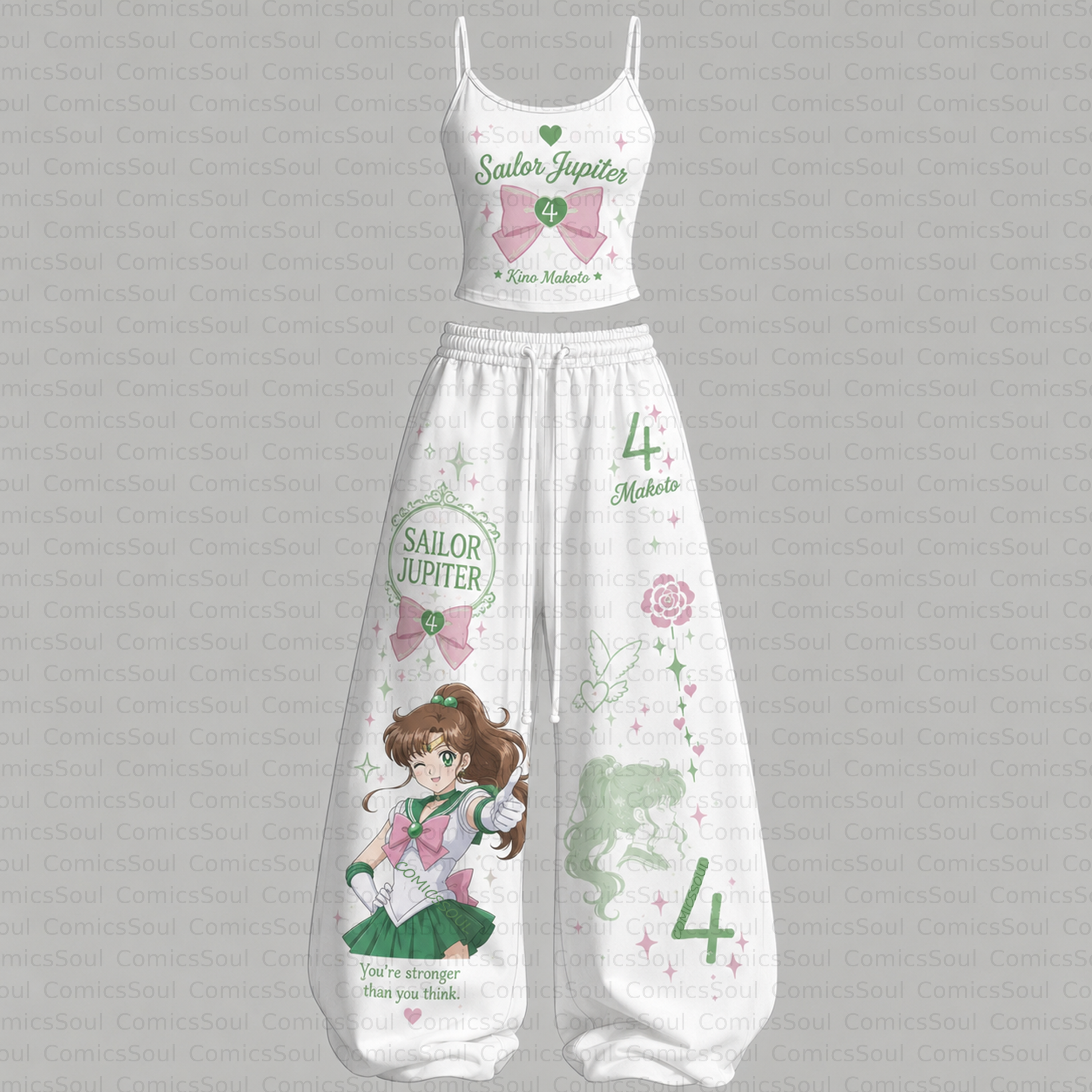 Sailor Moon Top & Elasticated Trousers Two-Piece Set