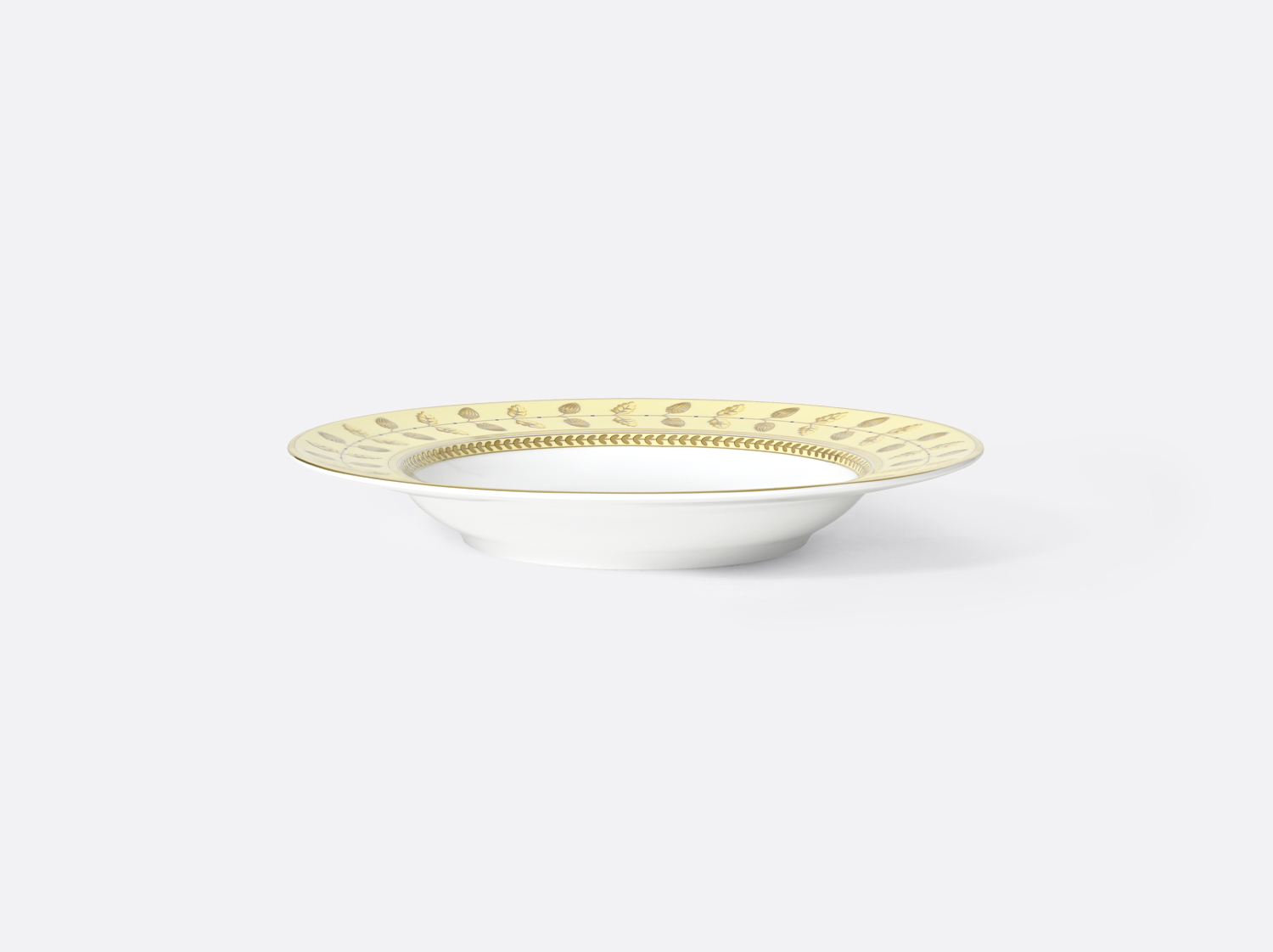 Assiette creuse à aile 22,5 cm Constance Jaune