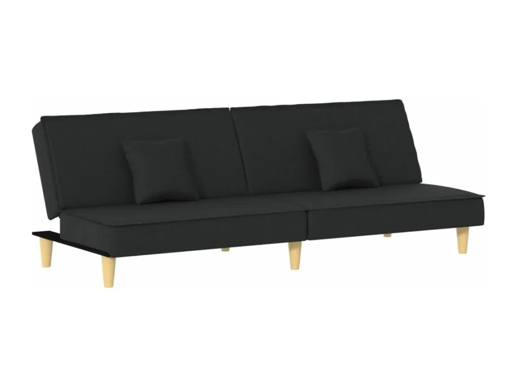 Sofá cama de tela negro LTWO47837