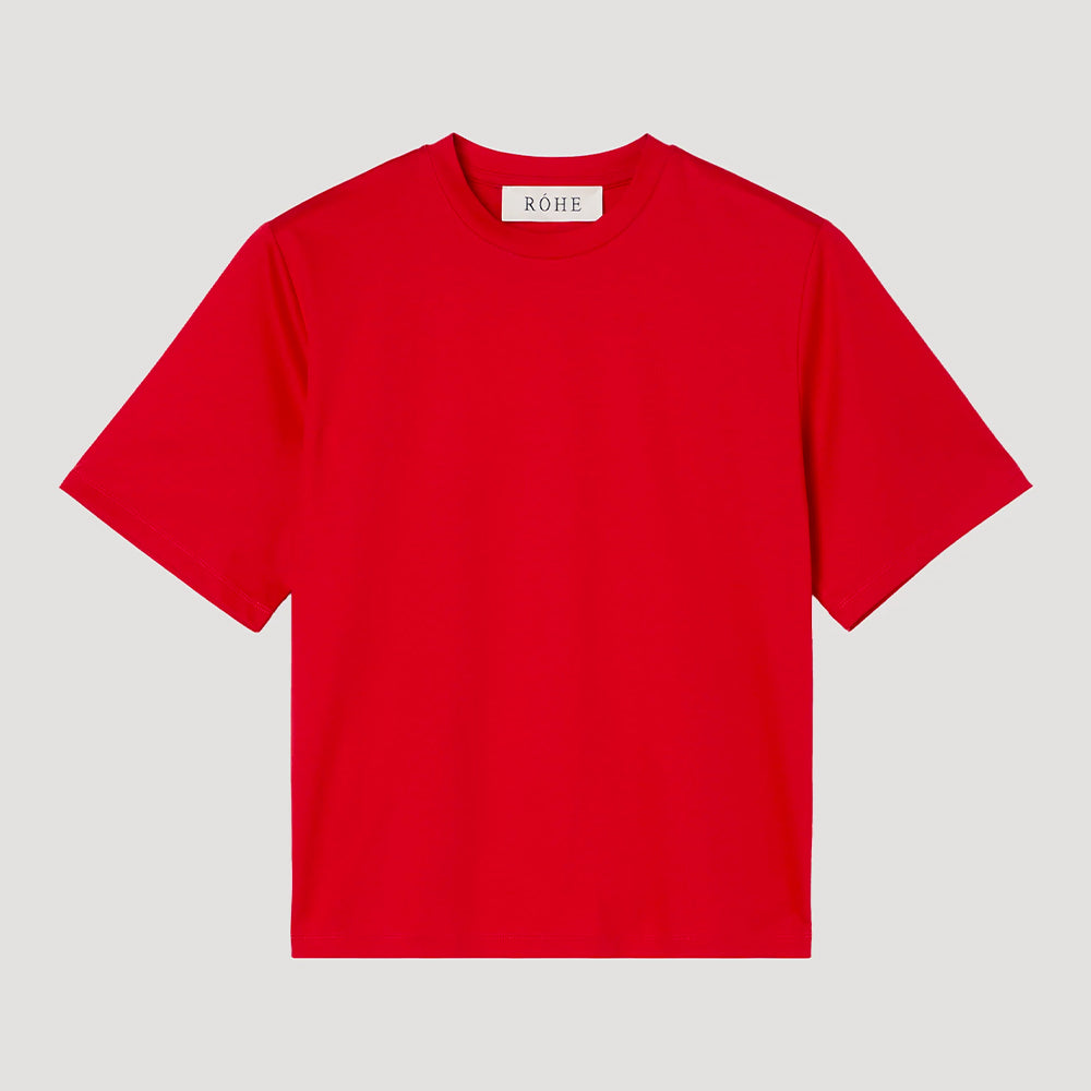 Rohe - T-shirt Oversize en coton et soie - Rouge