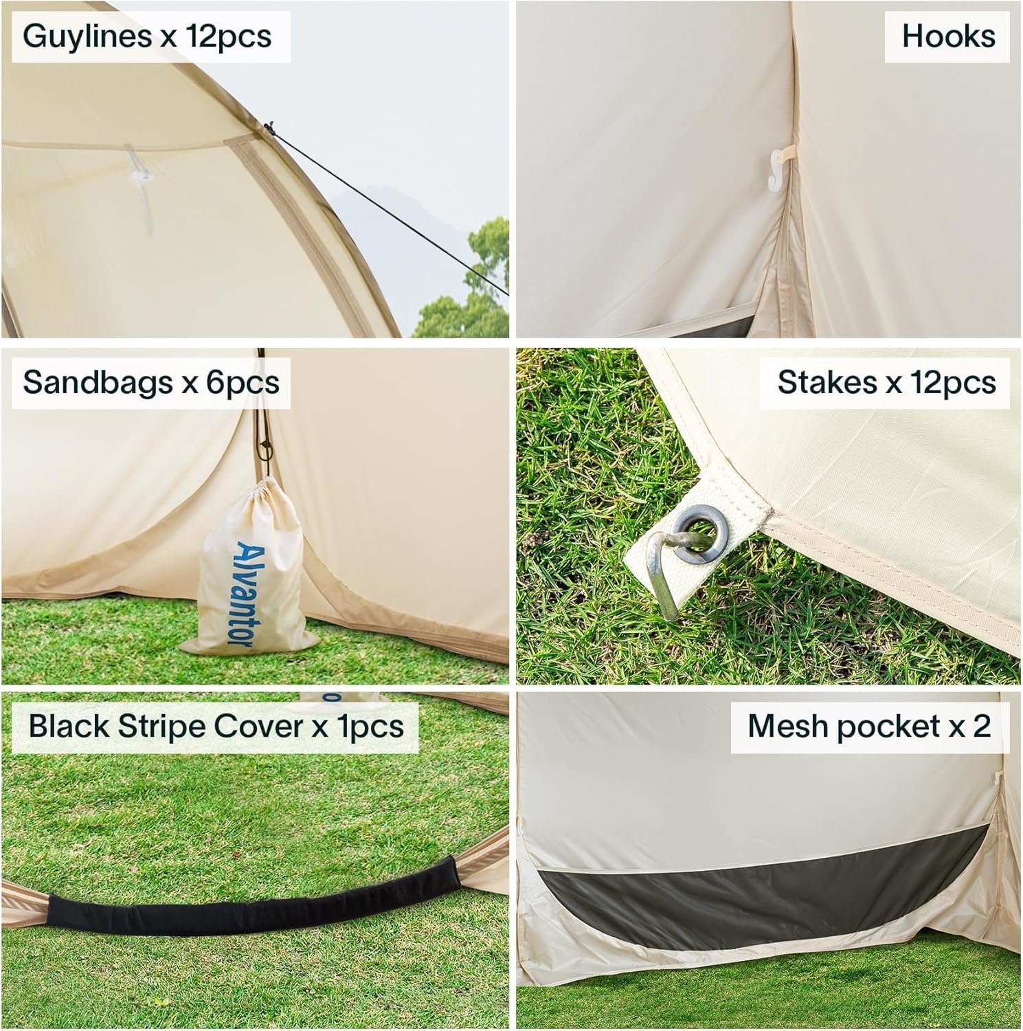 Screen gazebo sleeps 6-10-15 people Igloo-style canopy tent mosquito net on the sides Perfect