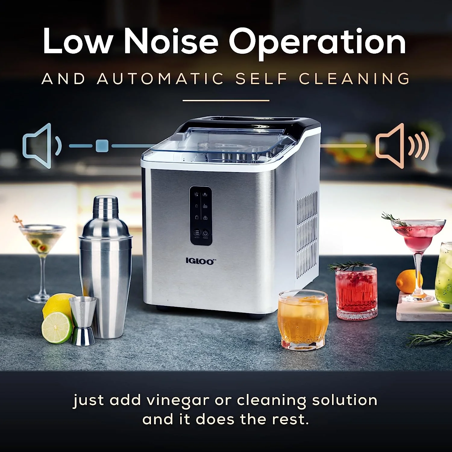 Igloo Automatic Ice Machine Self Cleaning Countertop Ice Maker for Water Bottle & Drinks, Aqua - Image 25